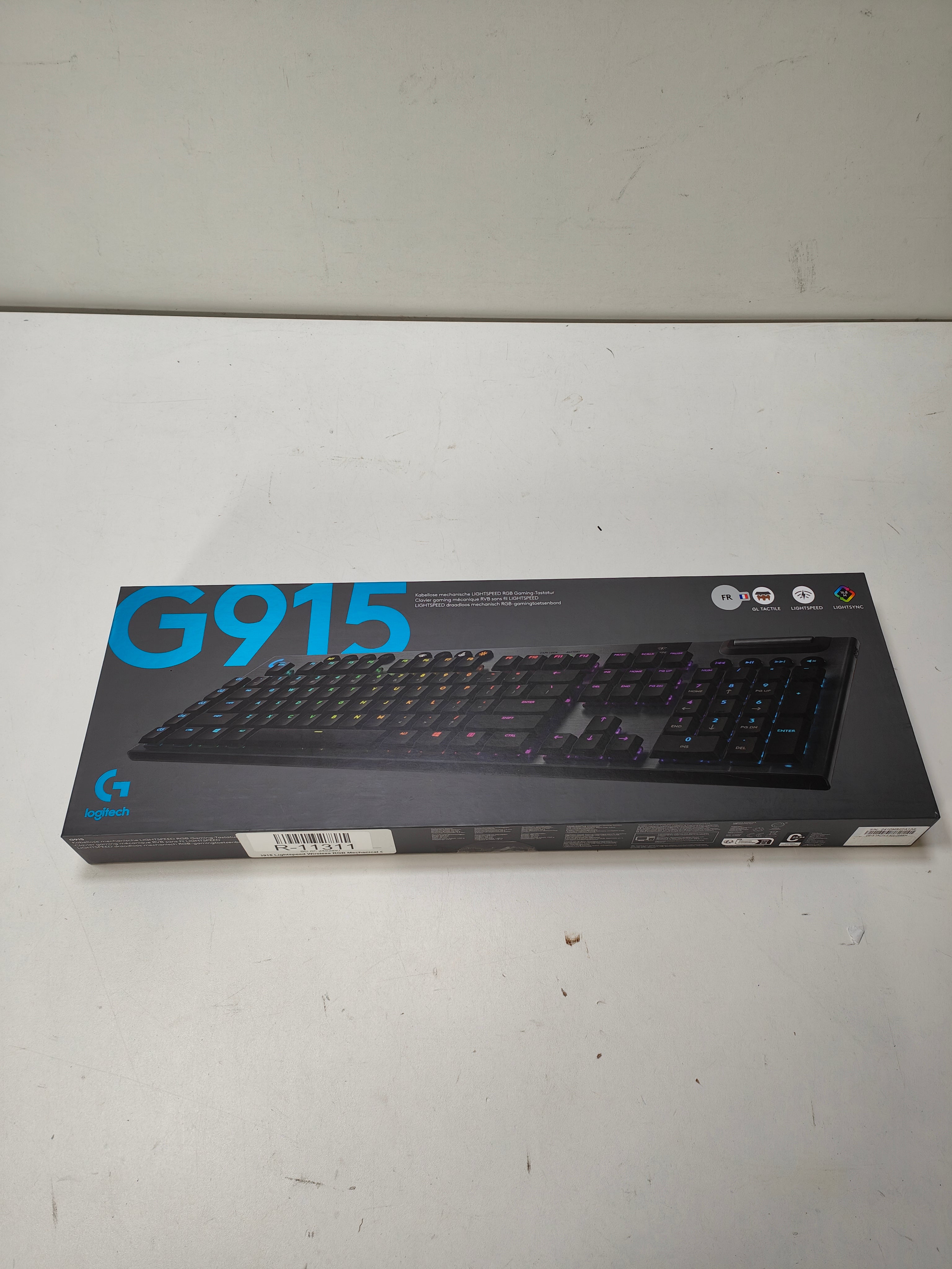 Souris de jeu mécanique sans fil Logitech G915 Lightspeed RGB AZERTY
