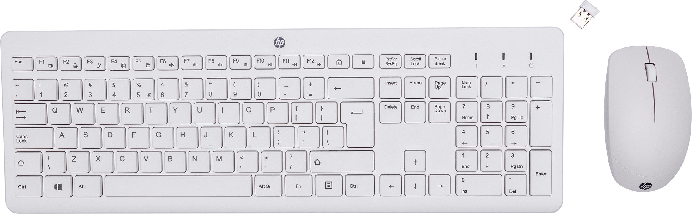 HP 230 Clavier et Souris Sans Fil Blanc QWERTY