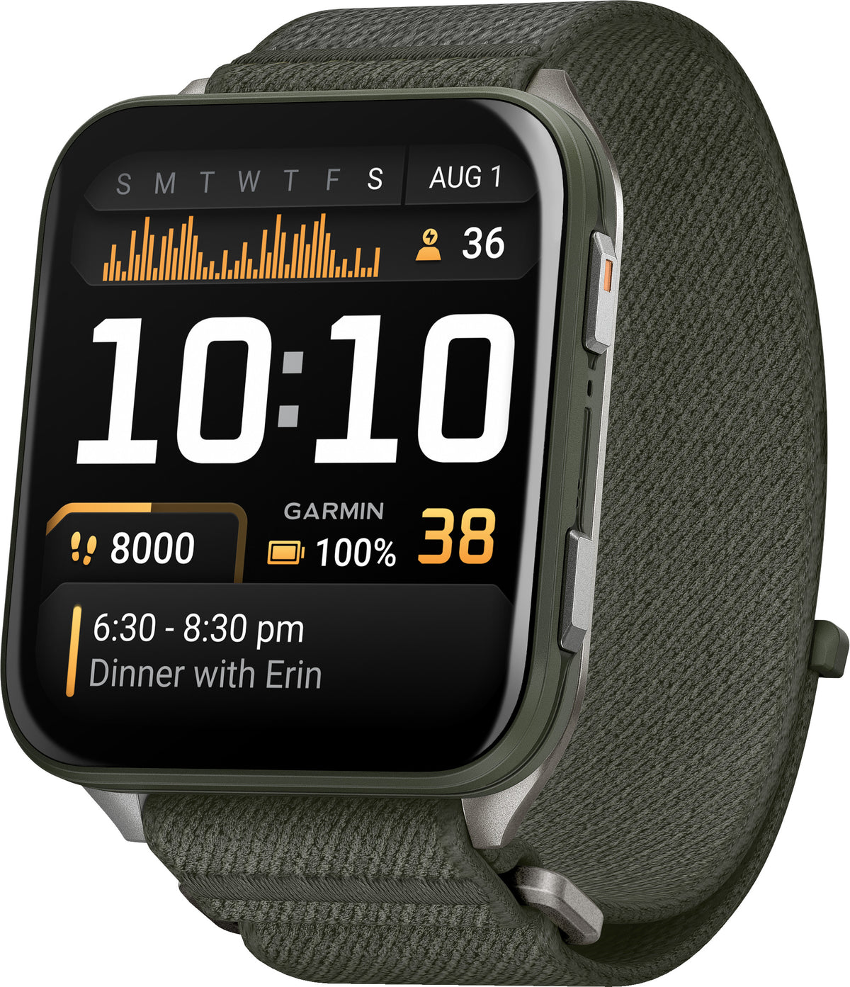 Garmin Venu X1, 2-Zoll, AMOLED-Display, Moosgrün