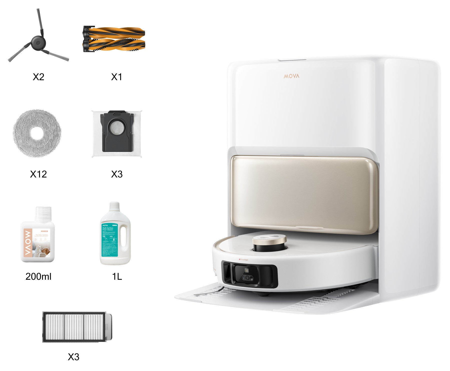 Mova V50 Ultra Komplett Weiß