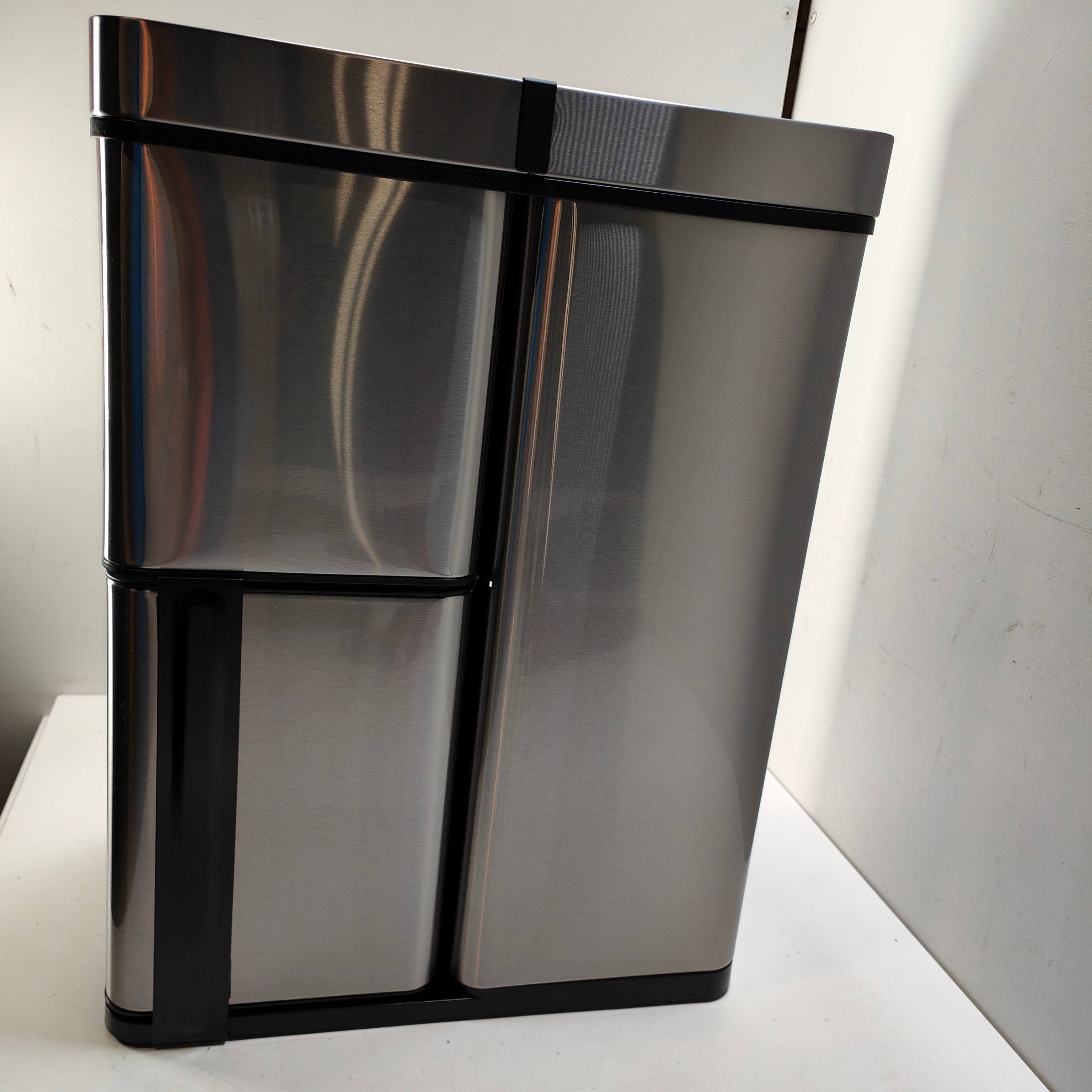 Poubelle à capteur EKO Mirage Plus 30+15+15L inox mat