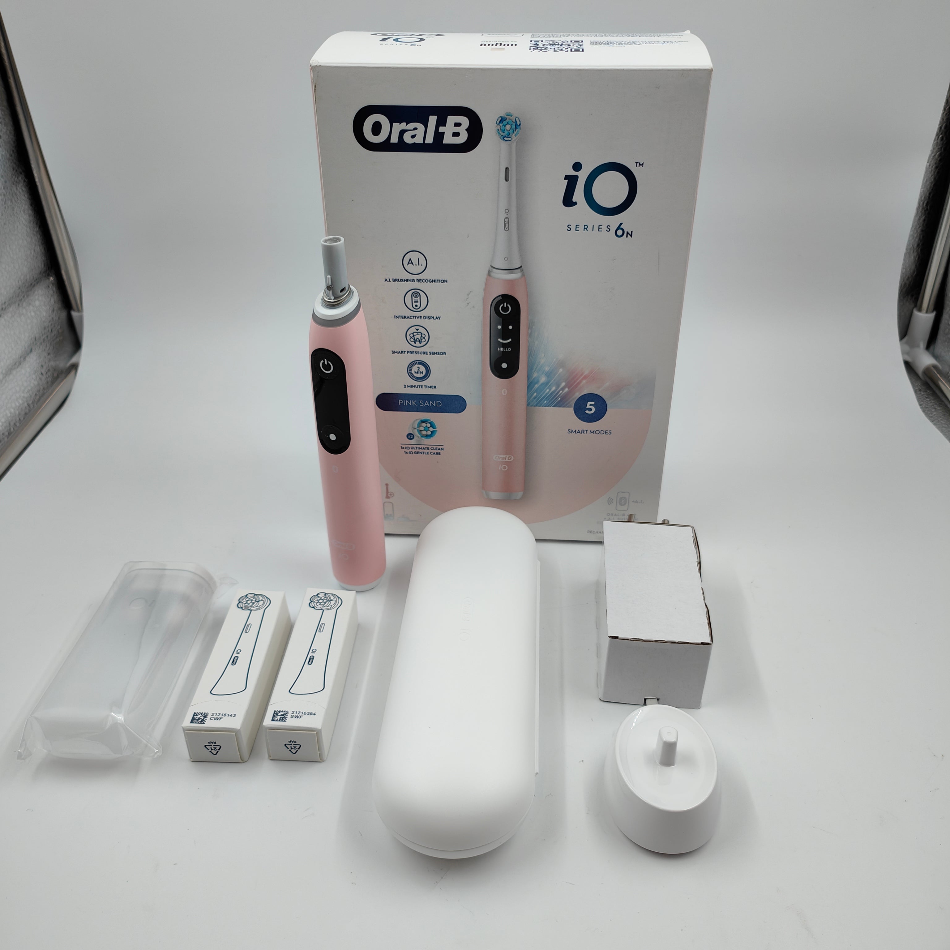 Oral-B iO Series 6N Licht Roze + extra iO Gentle Care opzetborstel