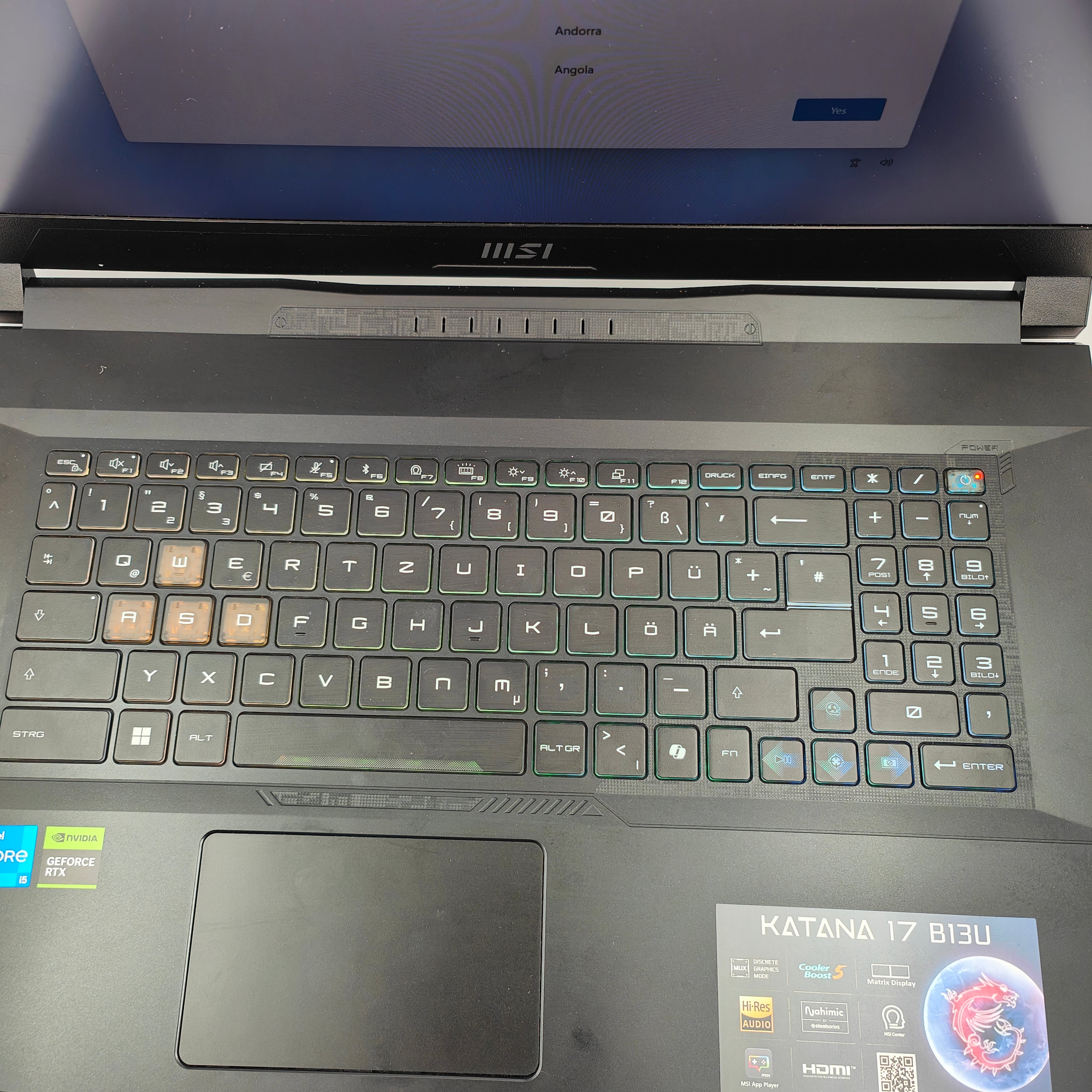 MSI Katana 17 B13UCRK-1402 QWERTZ