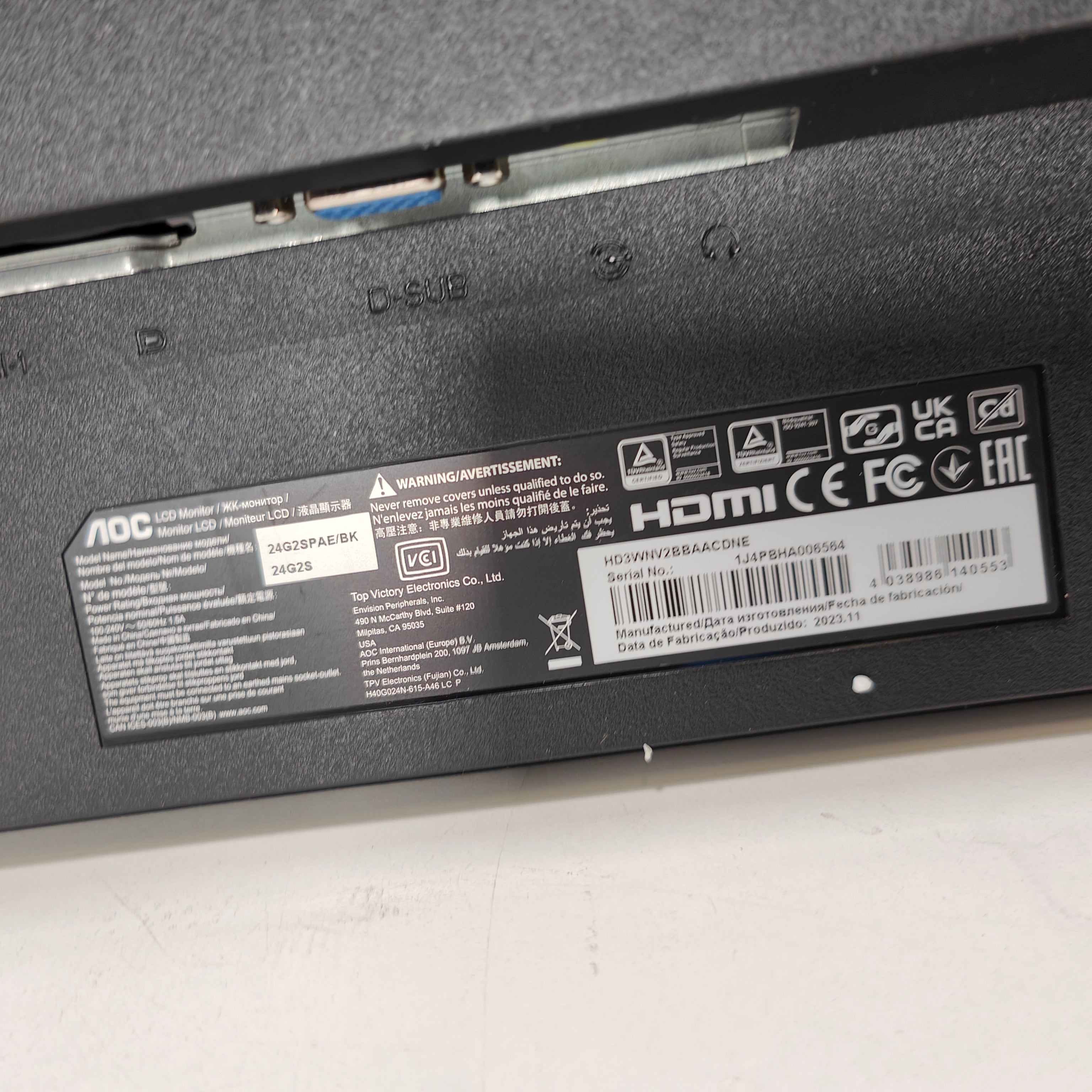 AOC 24G2SPAE/BK