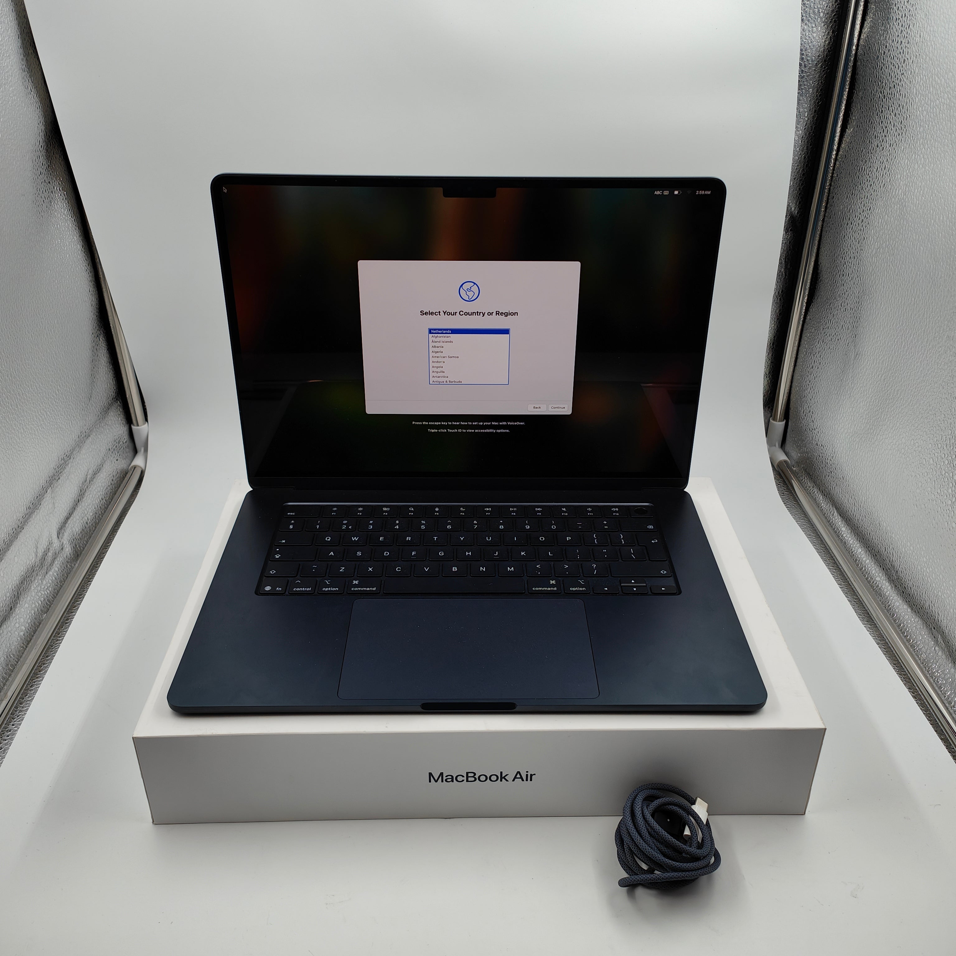 Apple MacBook Air 15 inch (2025) M4 (10 CPU/10 GPU) 16GB/256GB Middernacht QWERTY
