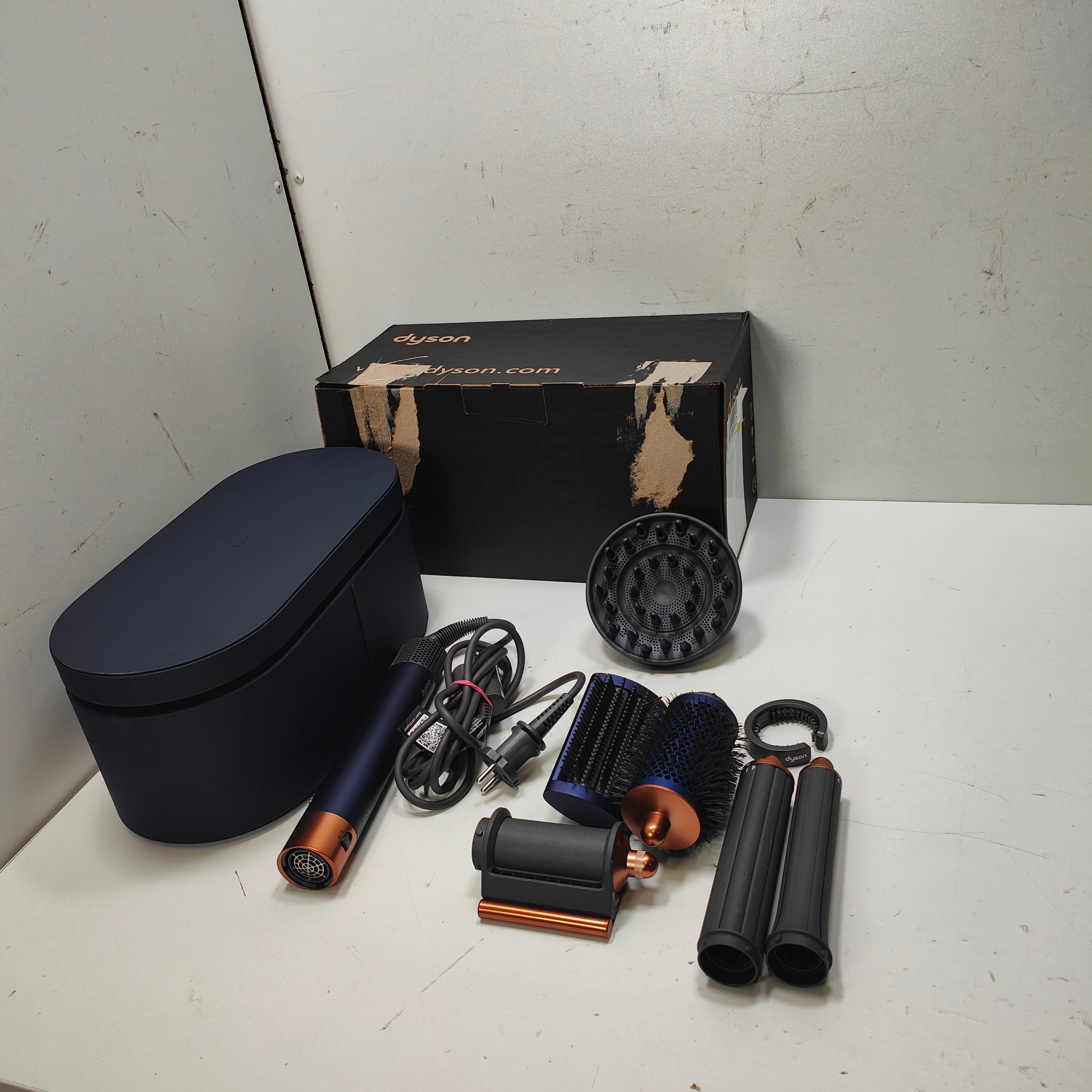 Dyson Airwrap Complet Long Volumise Bleu/Cuivre