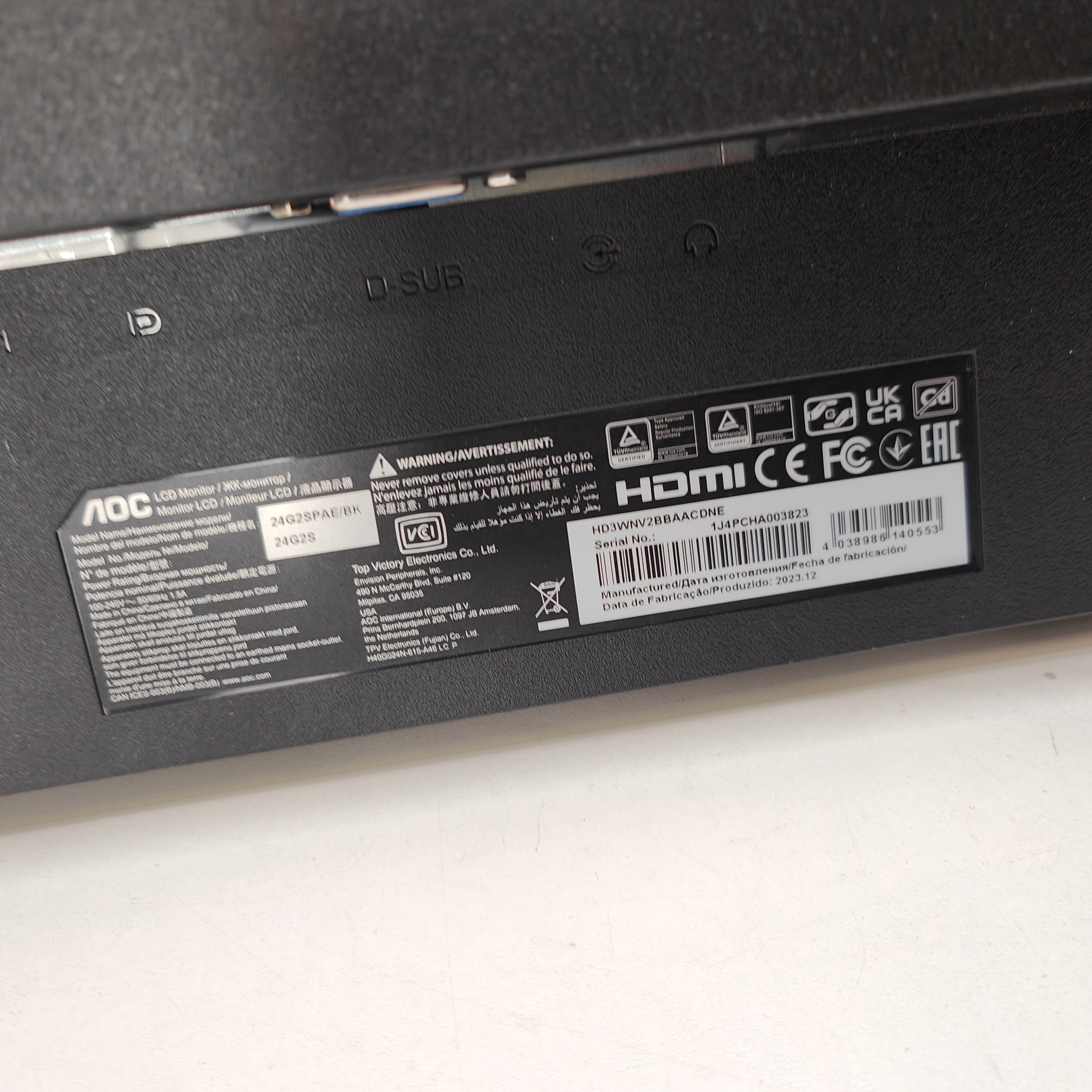 AOC 24G2SPAE/BK