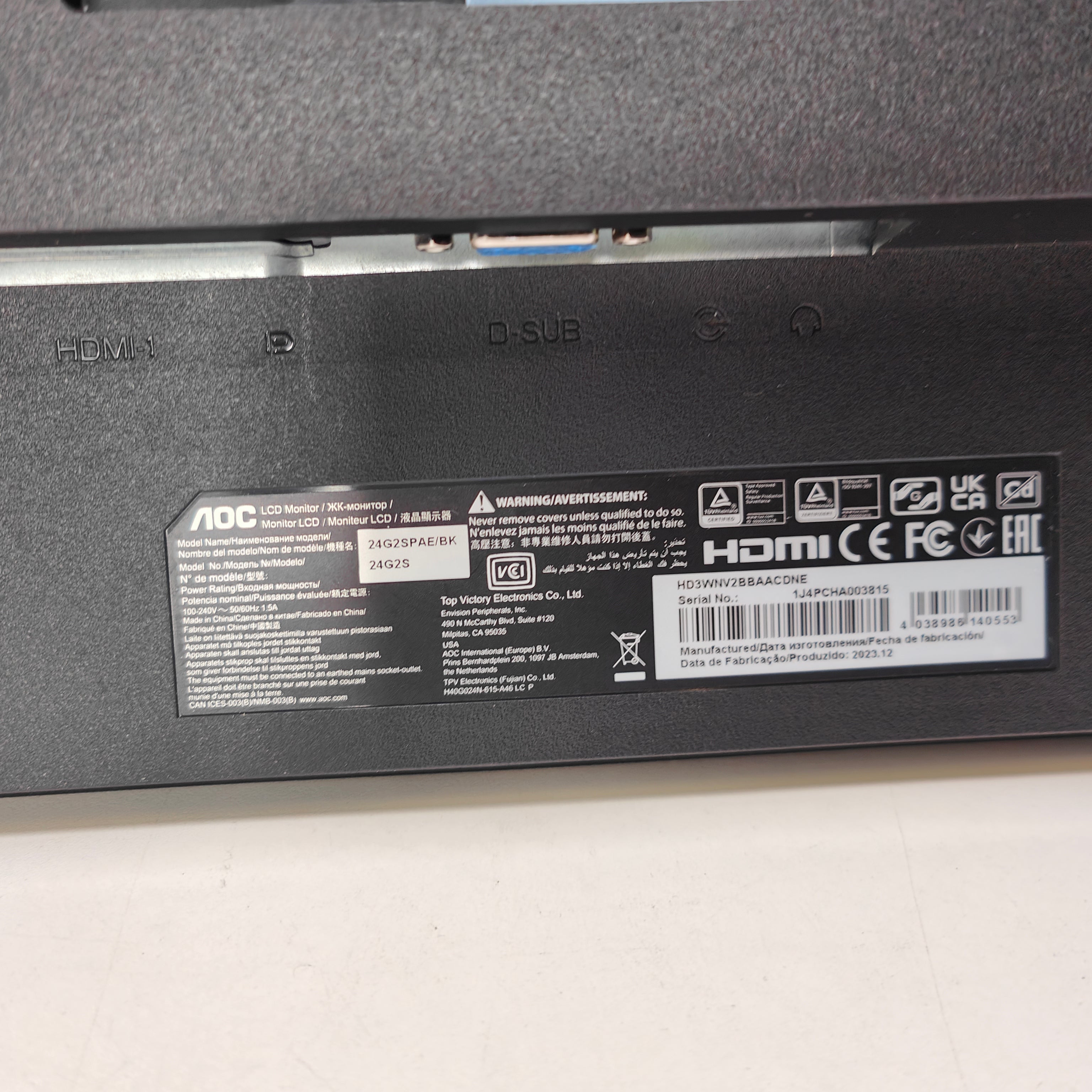 AOC 24G2SPAE/BK