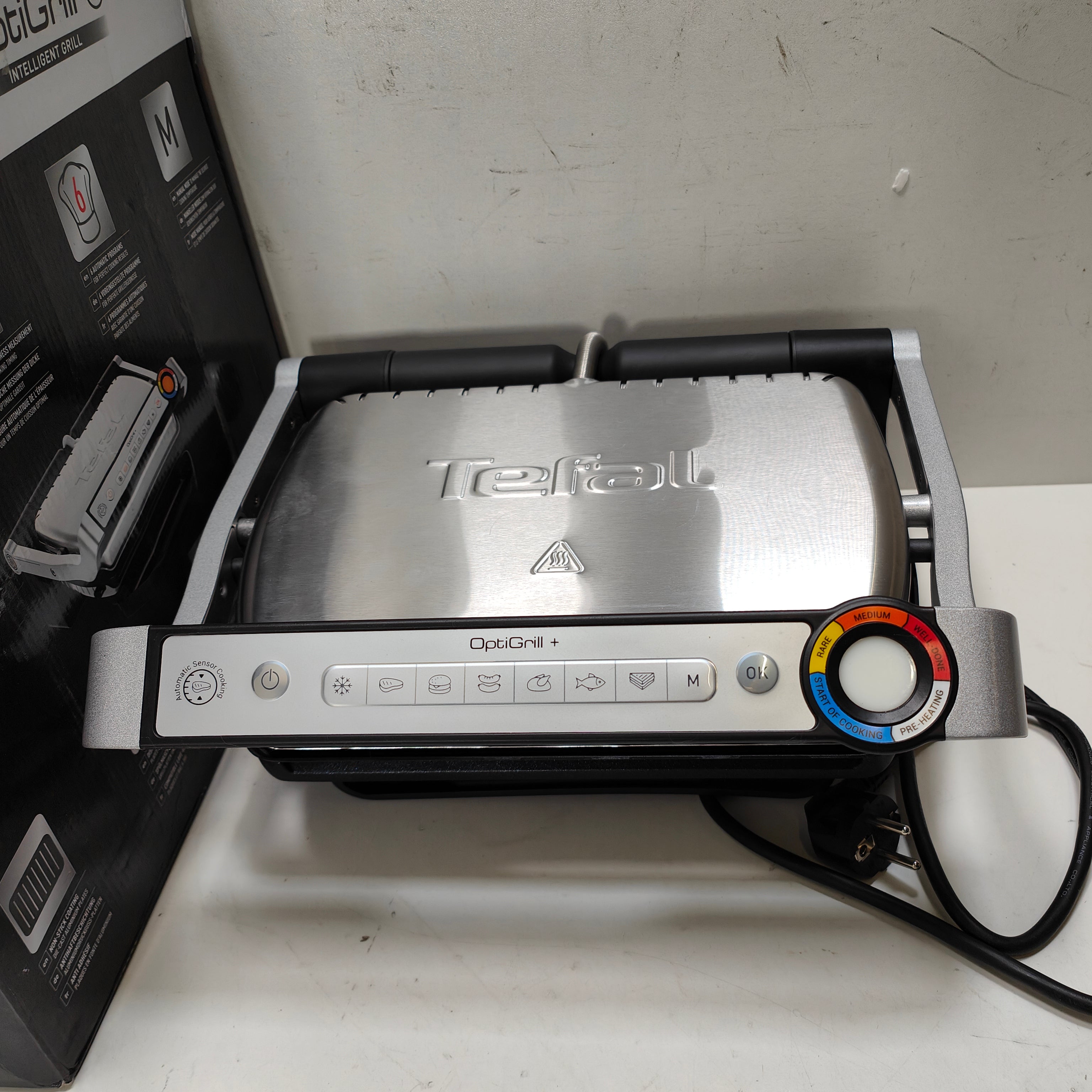 Tefal OptiGrill+ GC717D Stainless Steel