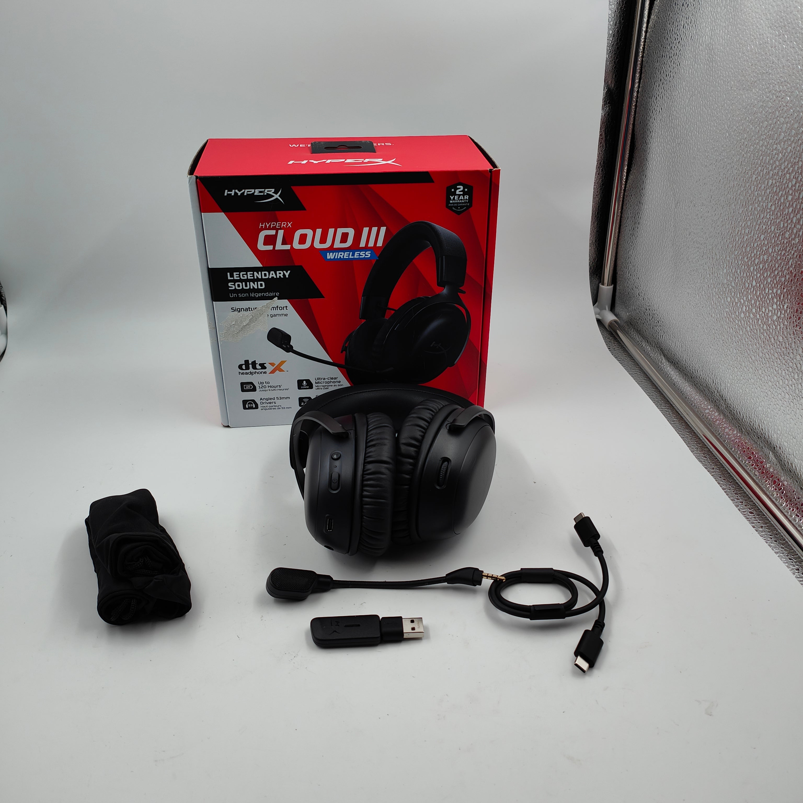 HyperX Cloud III Wireless Gaming-Headset – Schwarz (PC, PS5, PS4)