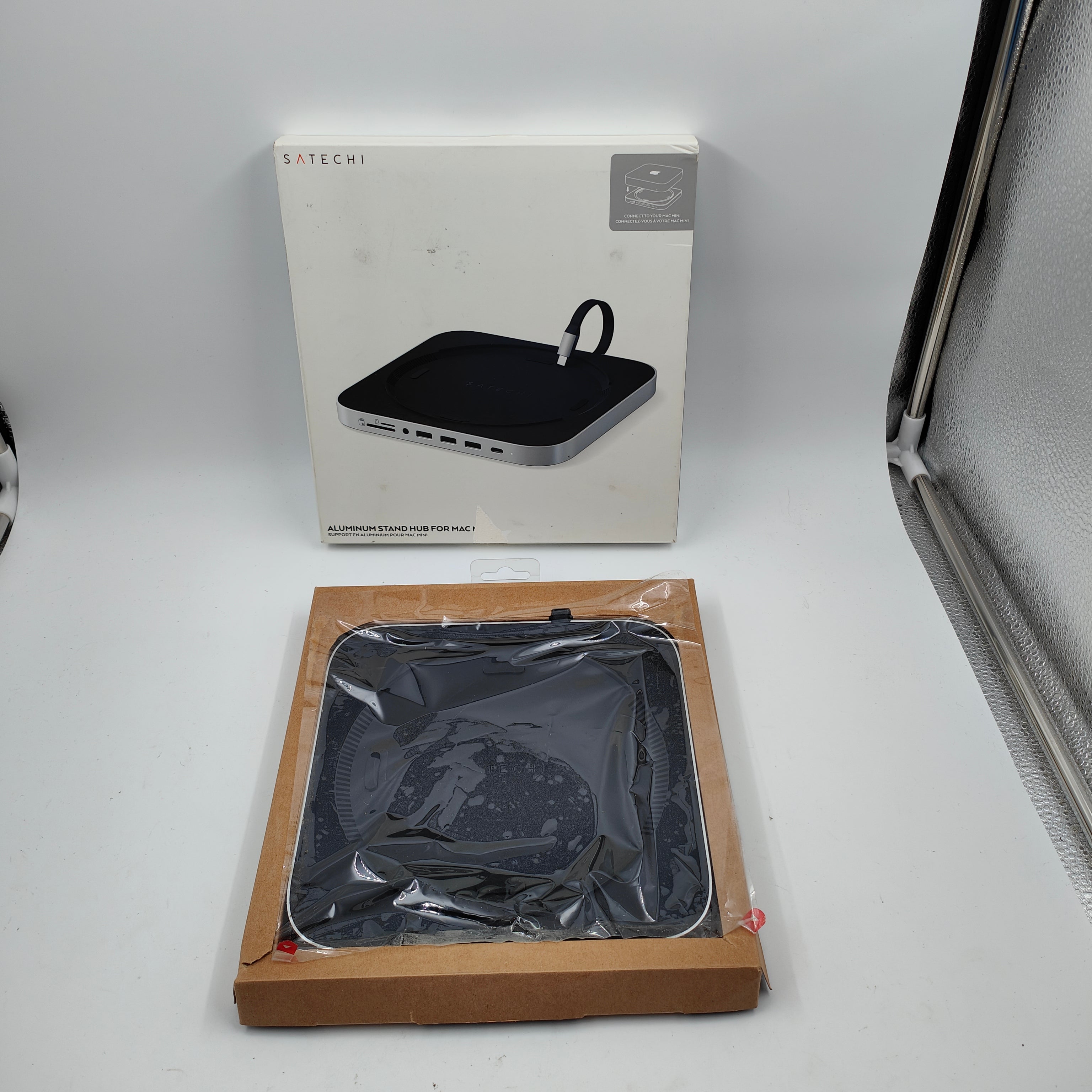 Satechi Aluminium Mac Mini Ständer Hub Silber