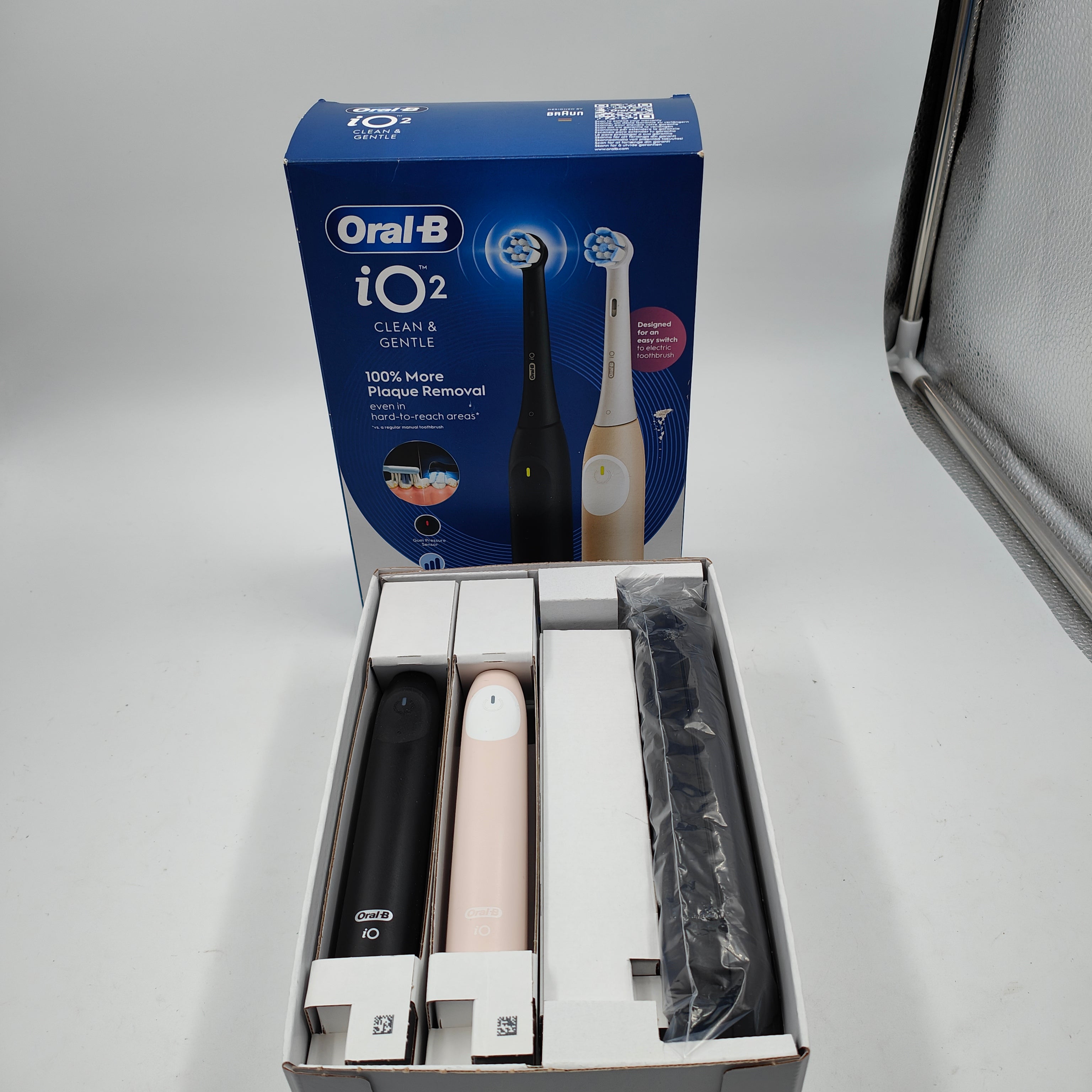 Oral-B iO 2 Schwarz und Rosa Duo-Pack