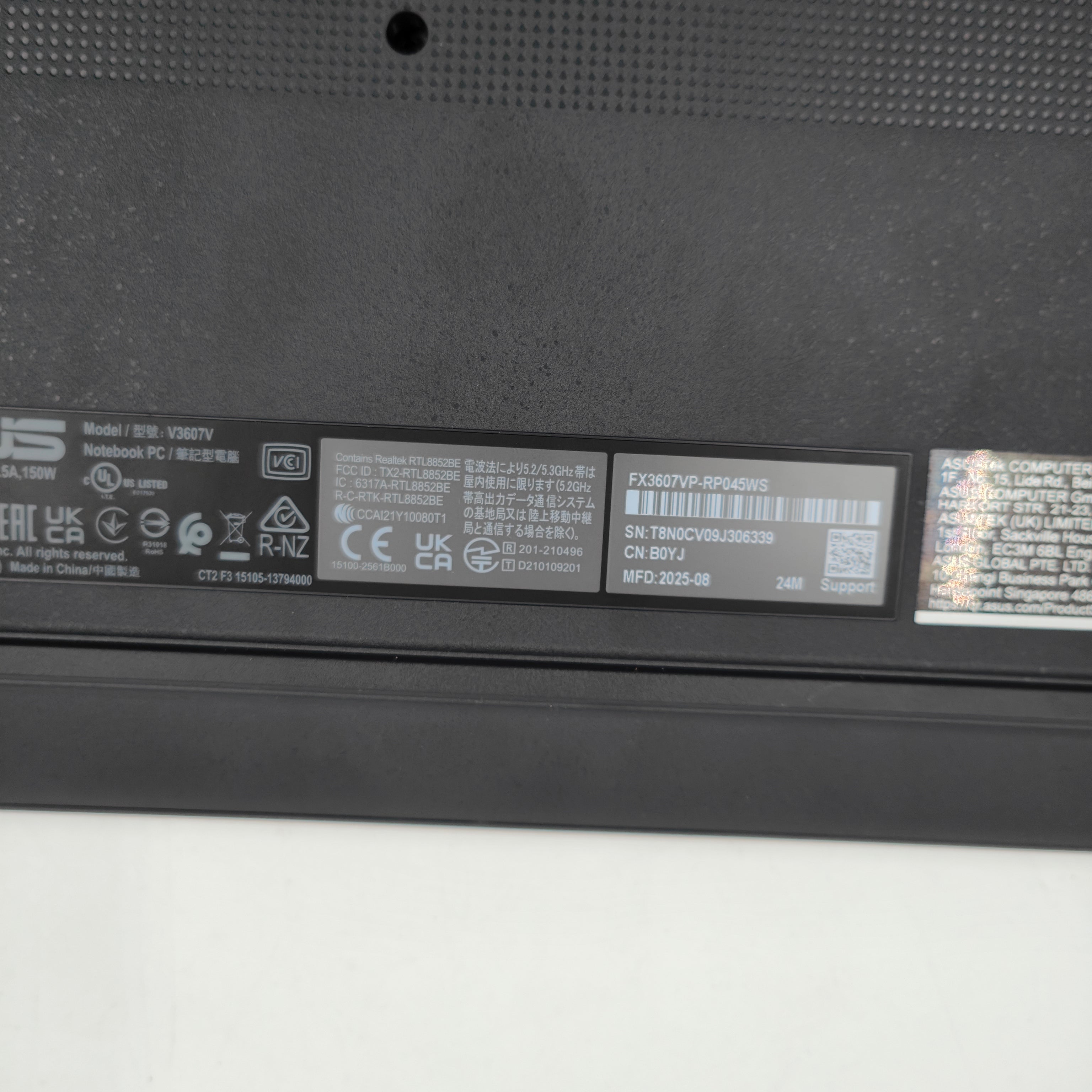 Asus Gaming V16 FX3607VP-RP045WS QWERTY