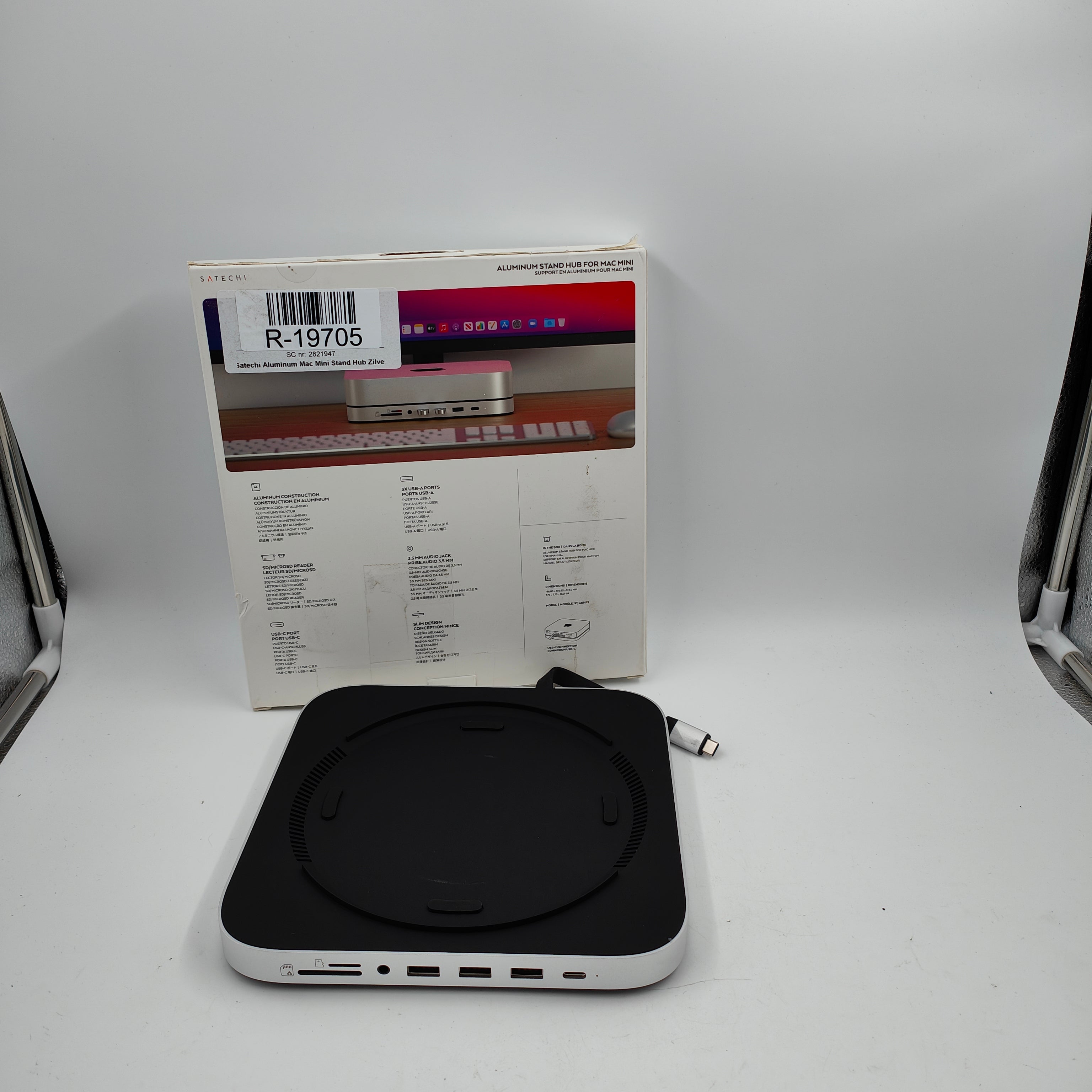 Satechi Aluminiumständer-Hub für Mac mini, Silber