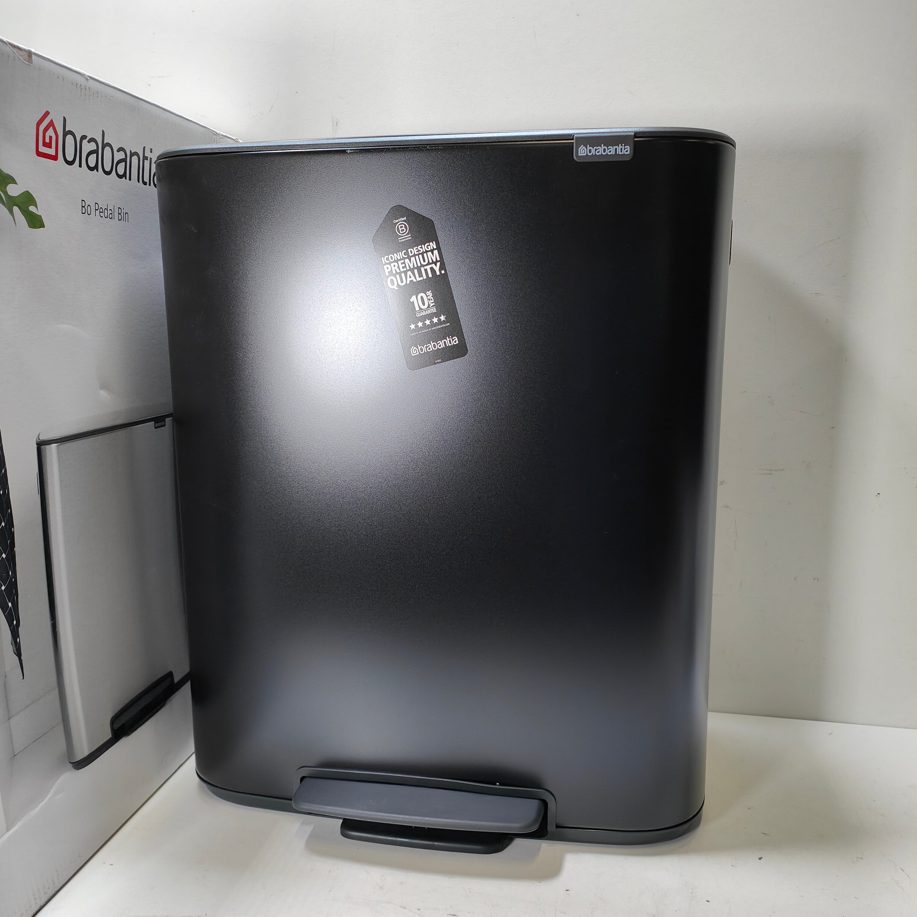 Brabantia Bo Treteimer 2 × 30 Liter, Mattschwarz
