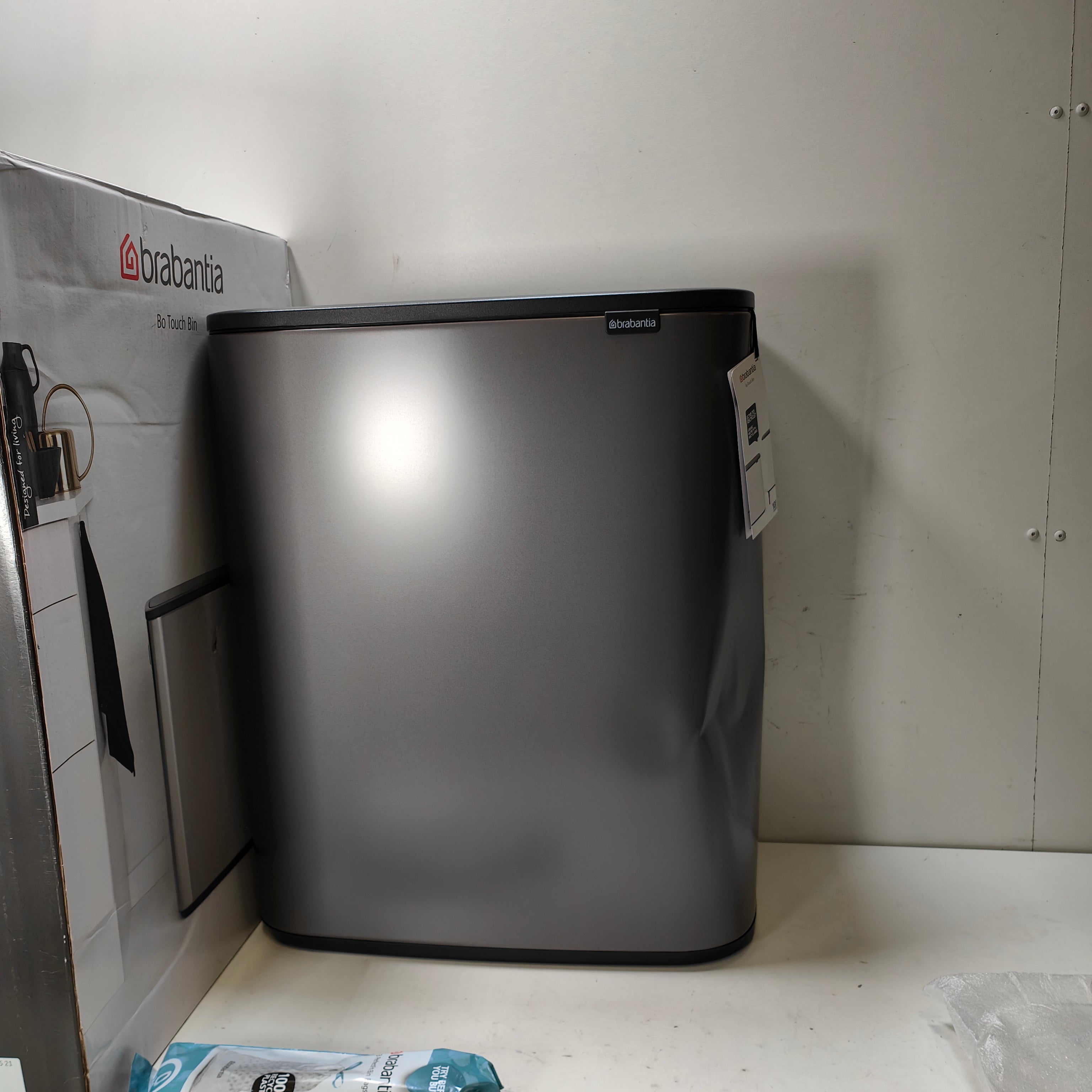 Brabantia Bo Touch Bin 2 x 30 Liter Platinum