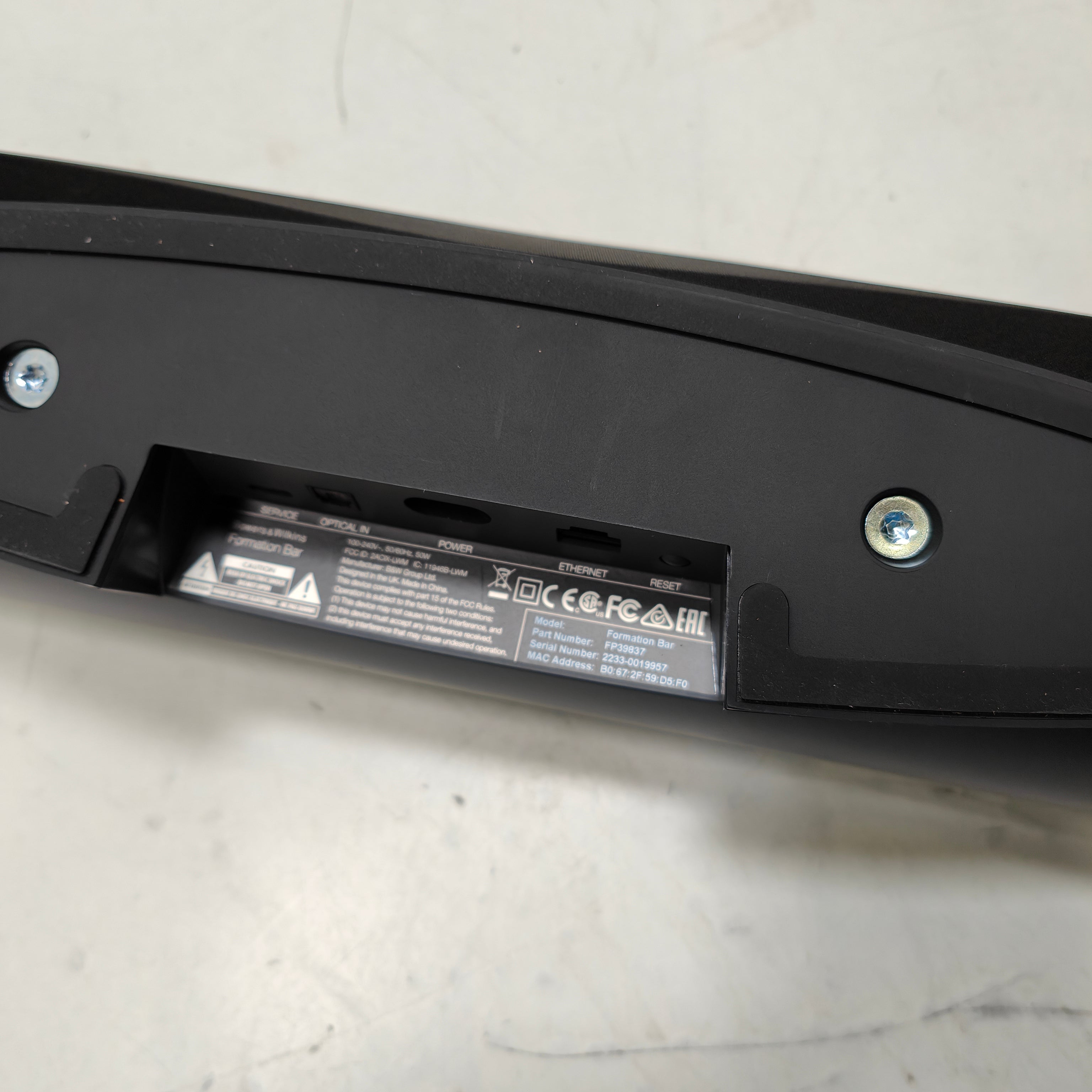 Bowers & Wilkins Formation Bar