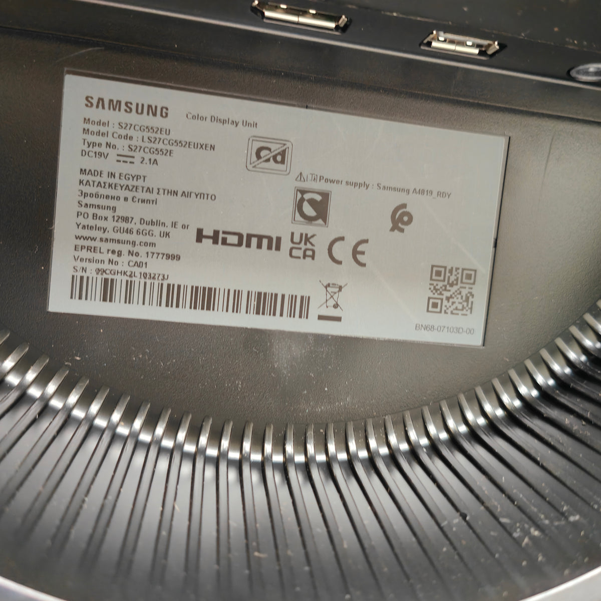 Samsung Odyssey G5 LS27CG552EUXEN