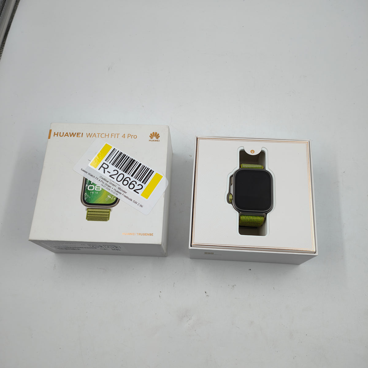 Huawei Watch Fit 4 Pro Groen + Huawei Freebuds SW 2 Wit