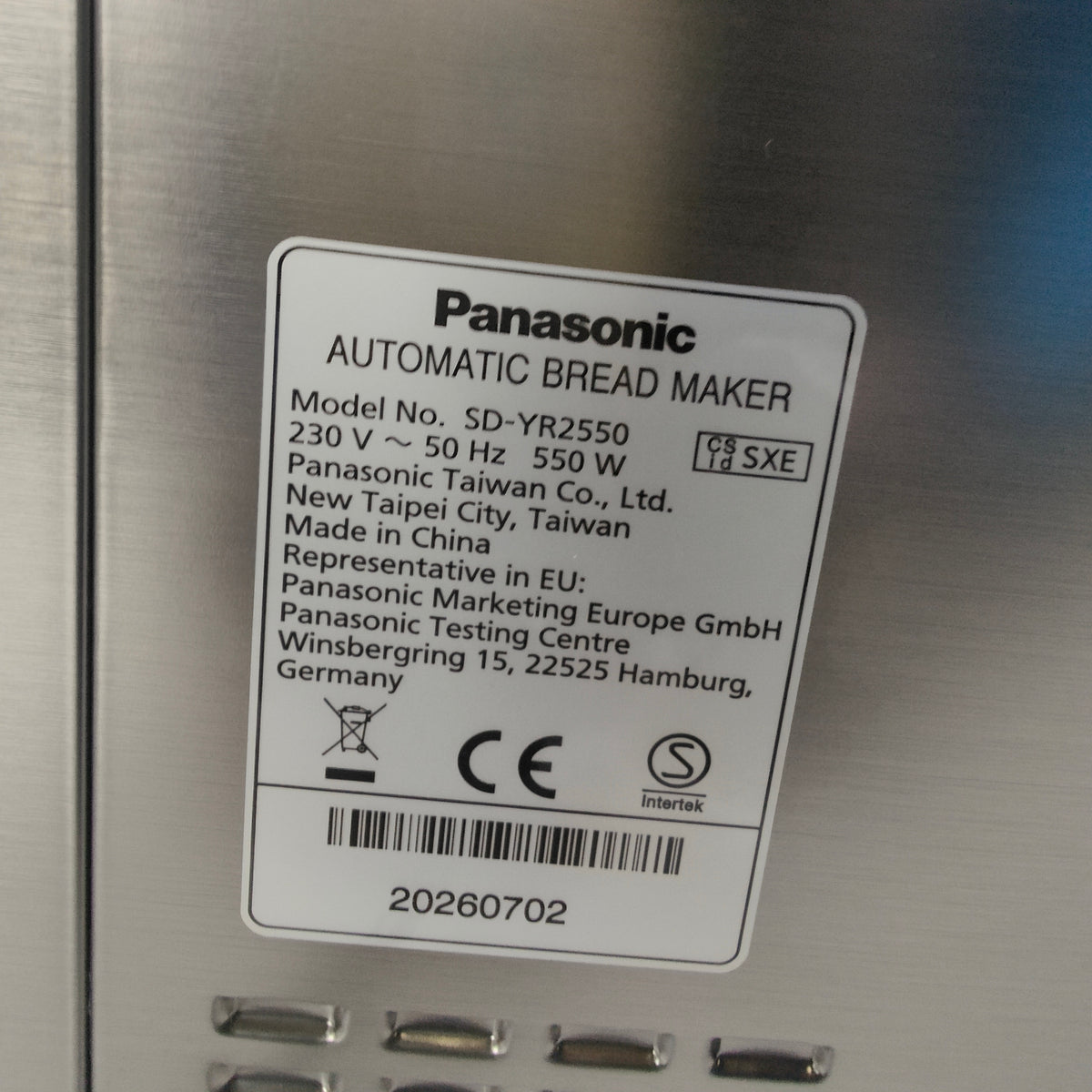 Panasonic SD-YR2550SXE