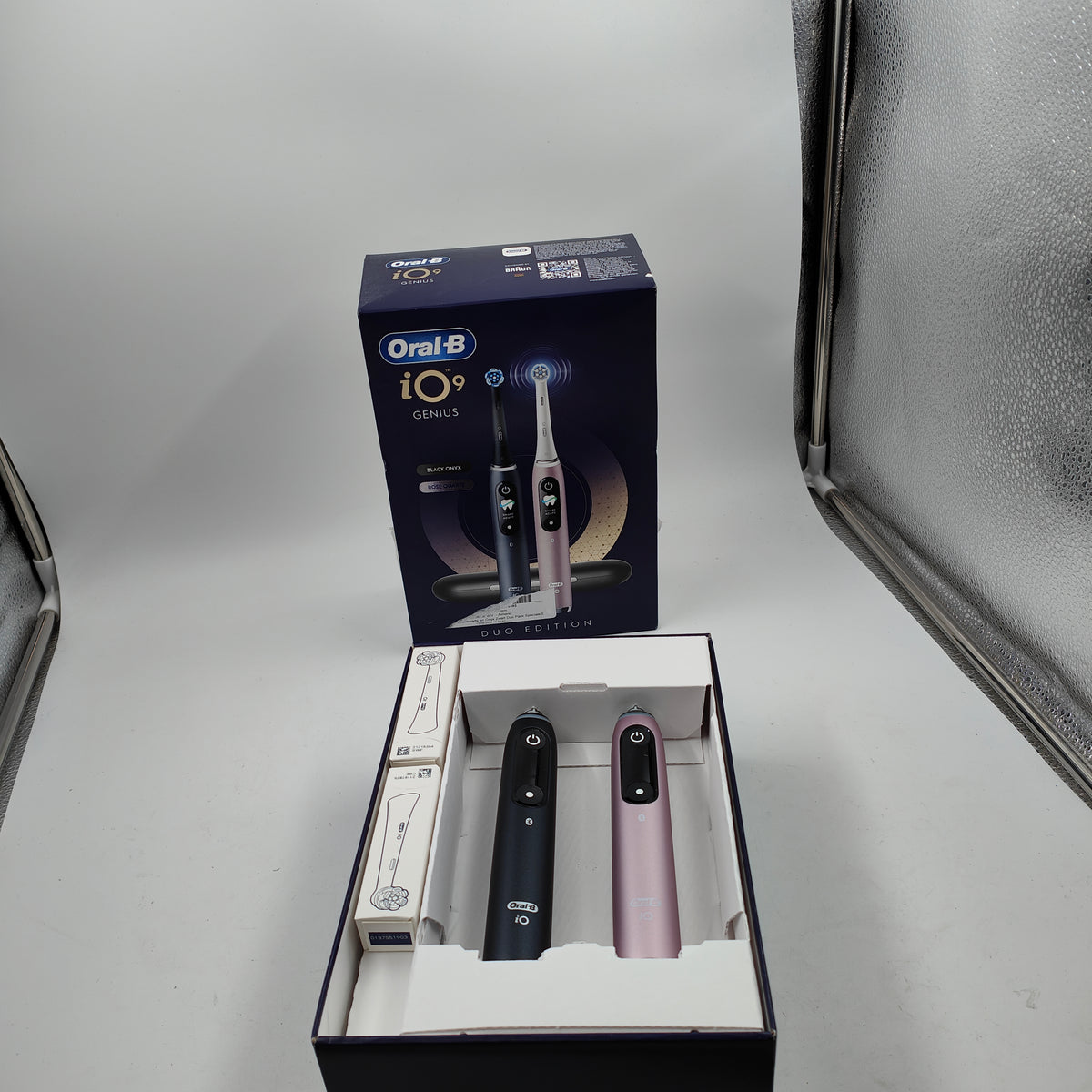 Oral-B iO9n Rozenkwarts en Onyx Zwart Duo Pack Speciale Edit