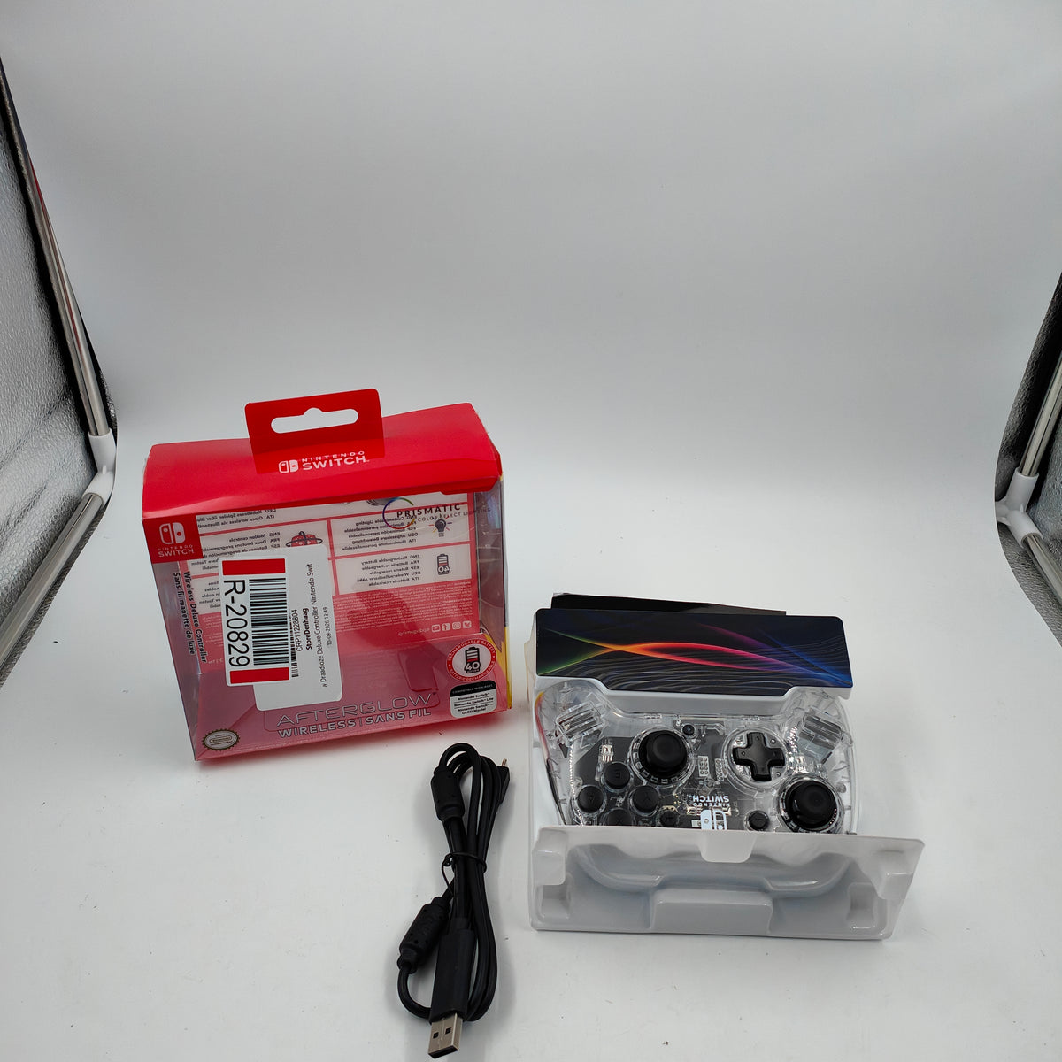 PDP Afterglow manette Deluxe sans fil Nintendo Switch argent