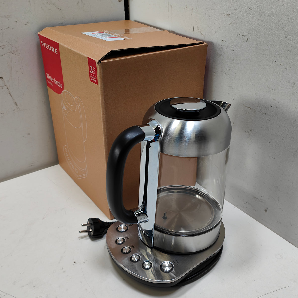 Pierre PWK7000 Glass kettle with adjustable temperature