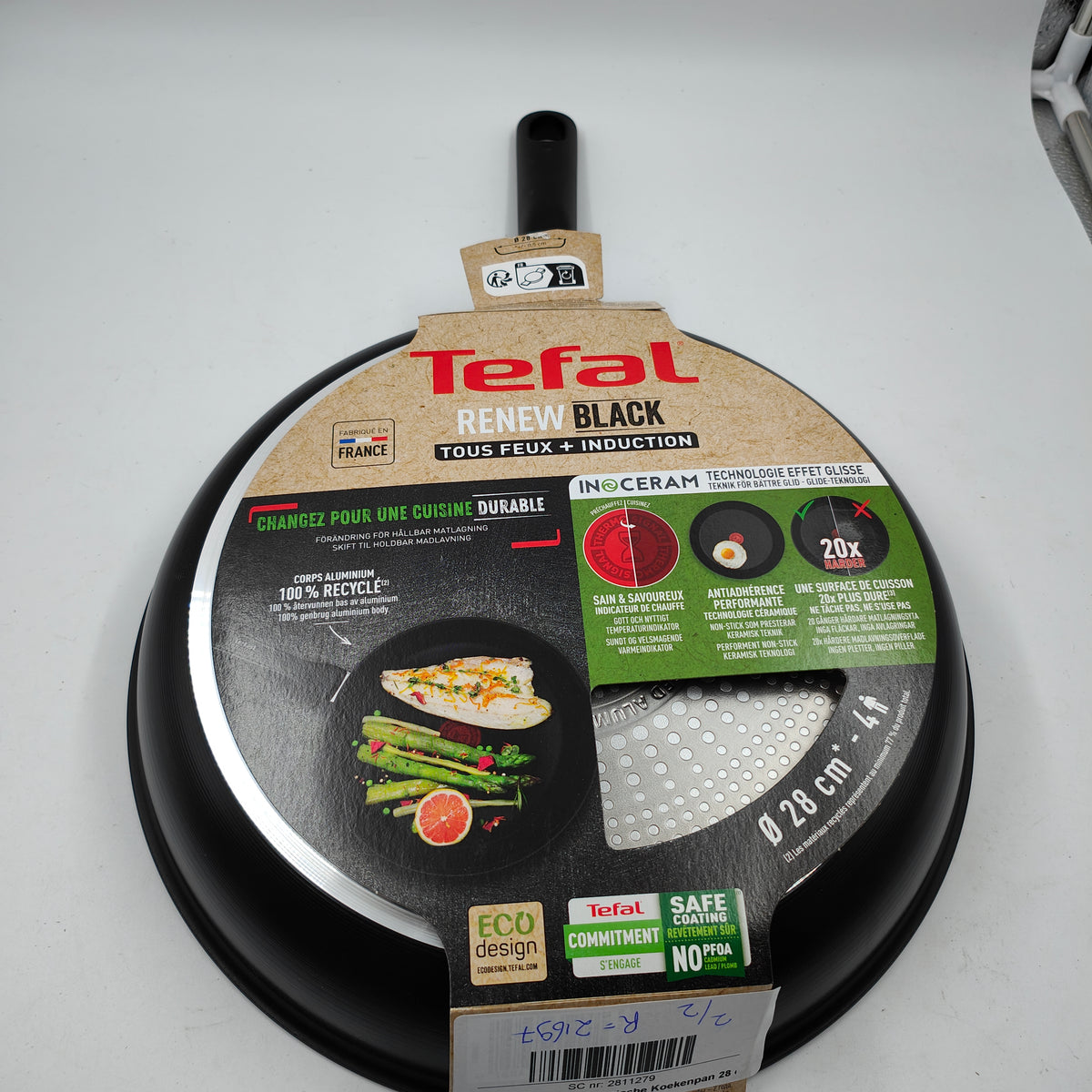 Poêle à frire en céramique Tefal Renew Black 28 cm