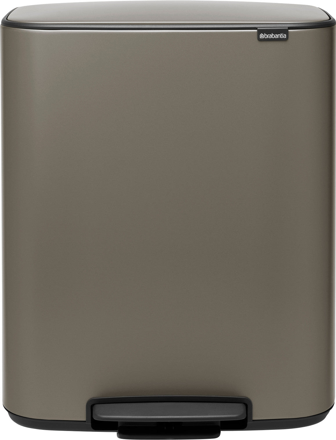 Brabantia Bo Poubelle à pédale 60 litres Platine