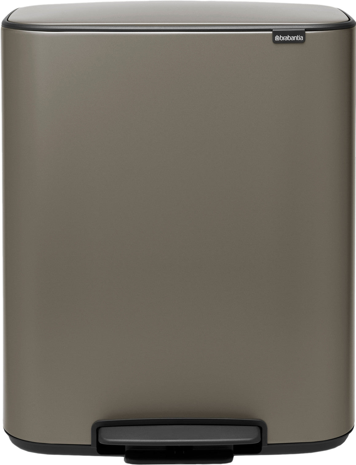 Brabantia Bo Pedal Bin 2 x 30 Liters Platinum