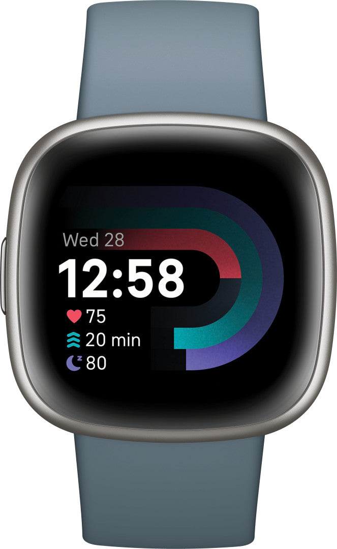 Fitbit Versa 4 Denimblauw/platina