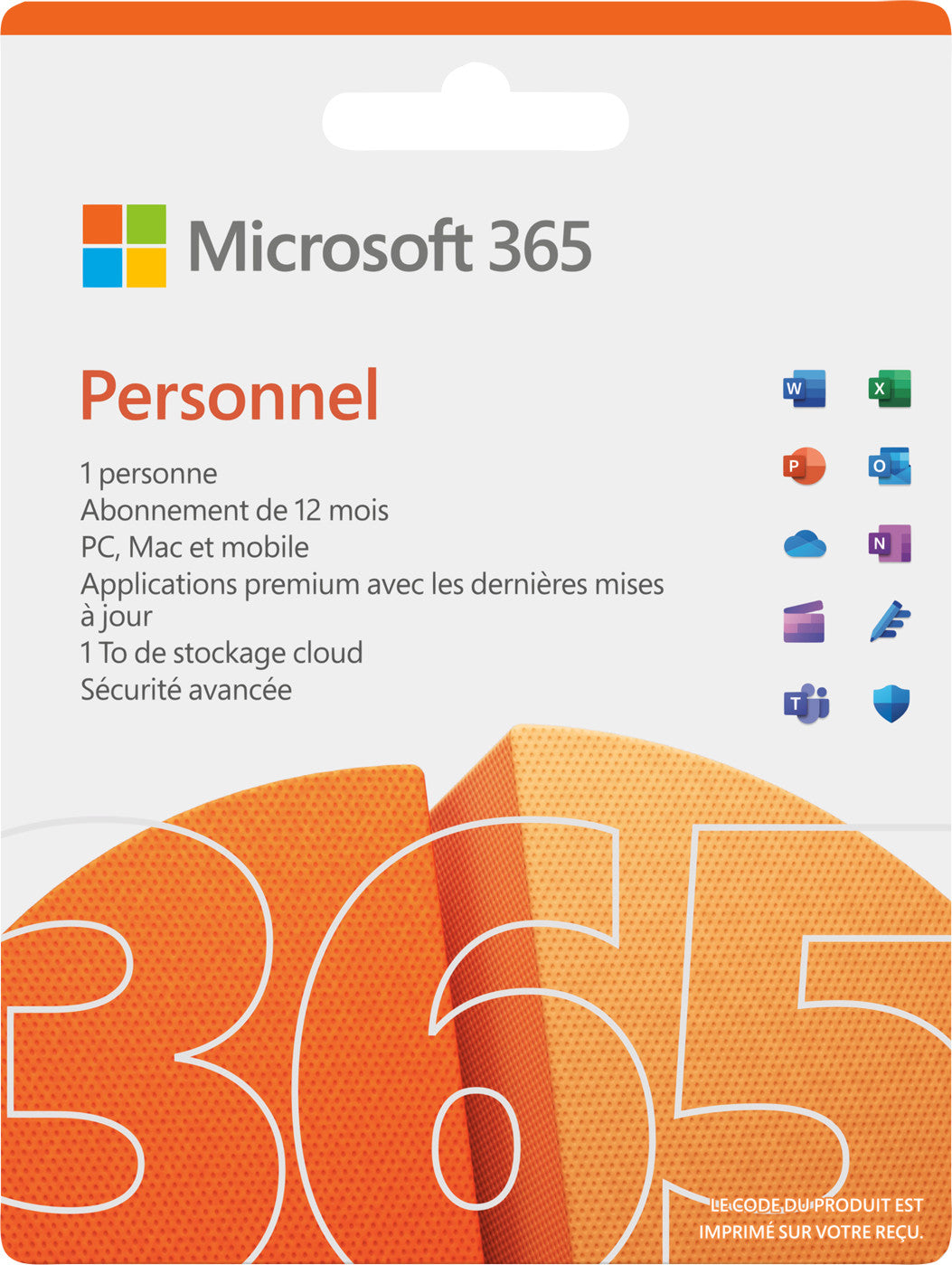 Microsoft Office 365 Personal FR Abonnement 1 jaar
