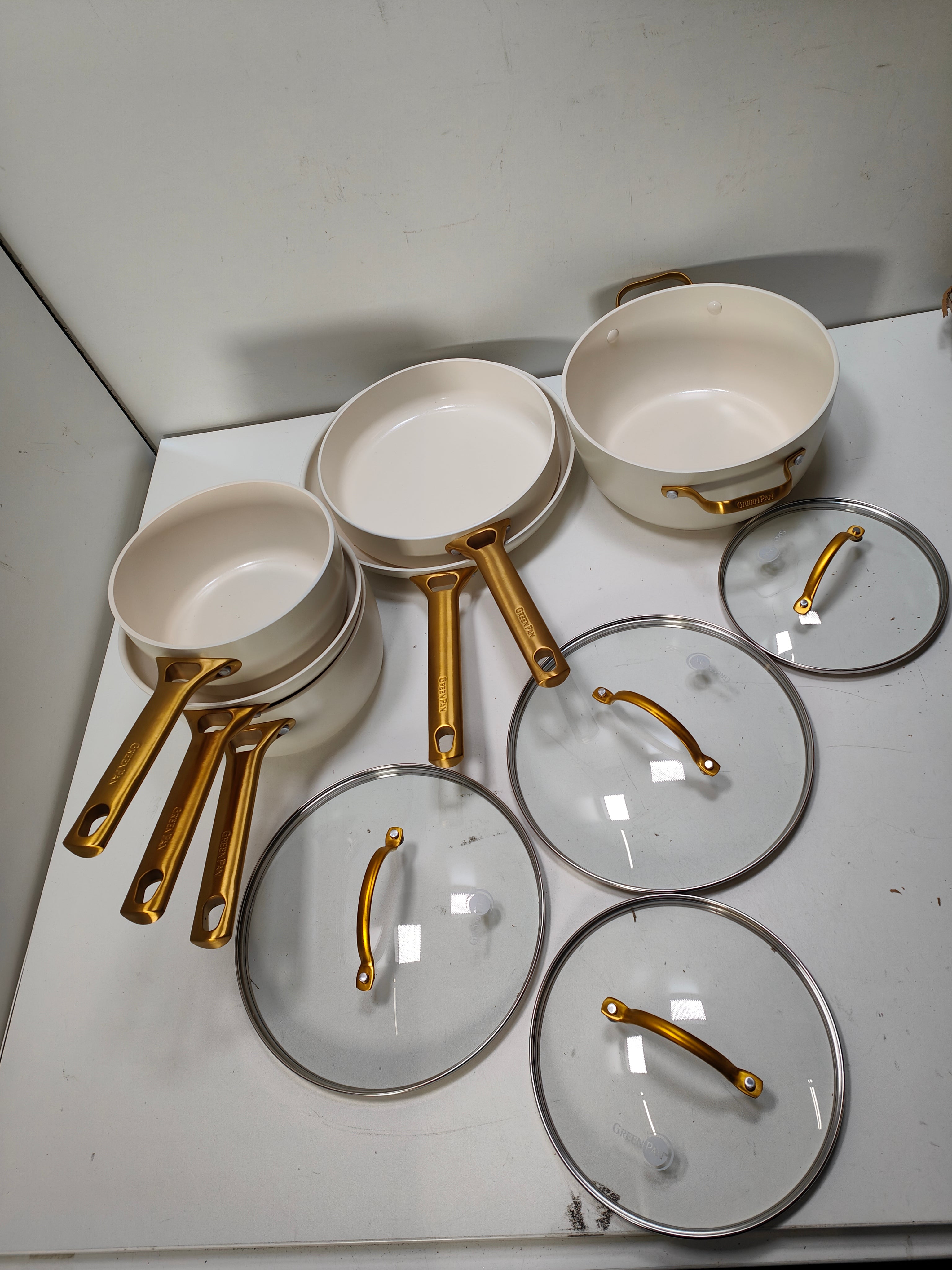GreenPan Padova Reserve Pan Set 10-piece Cream White