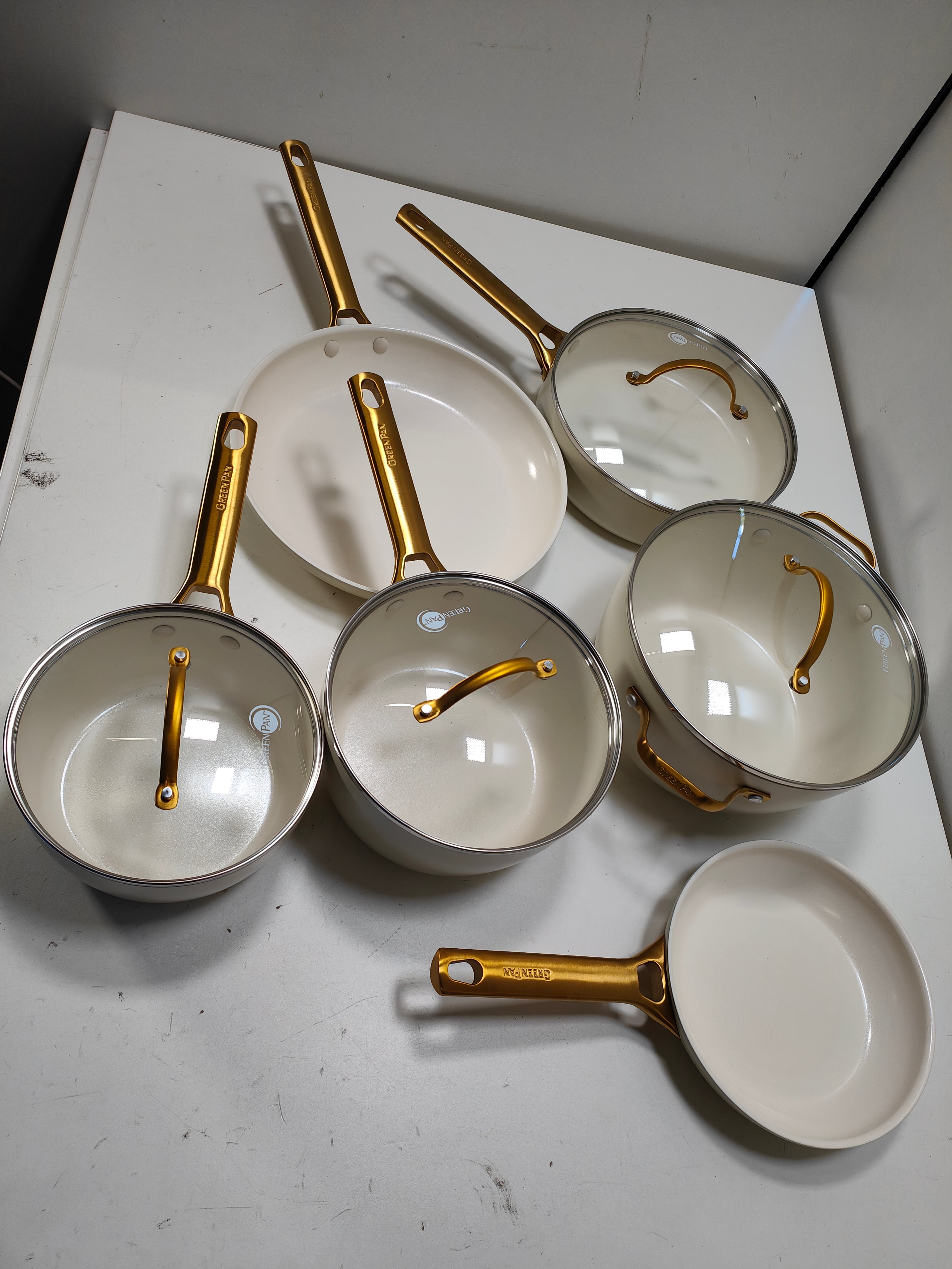 GreenPan Padova Reserve Pan Set 10-piece Cream White