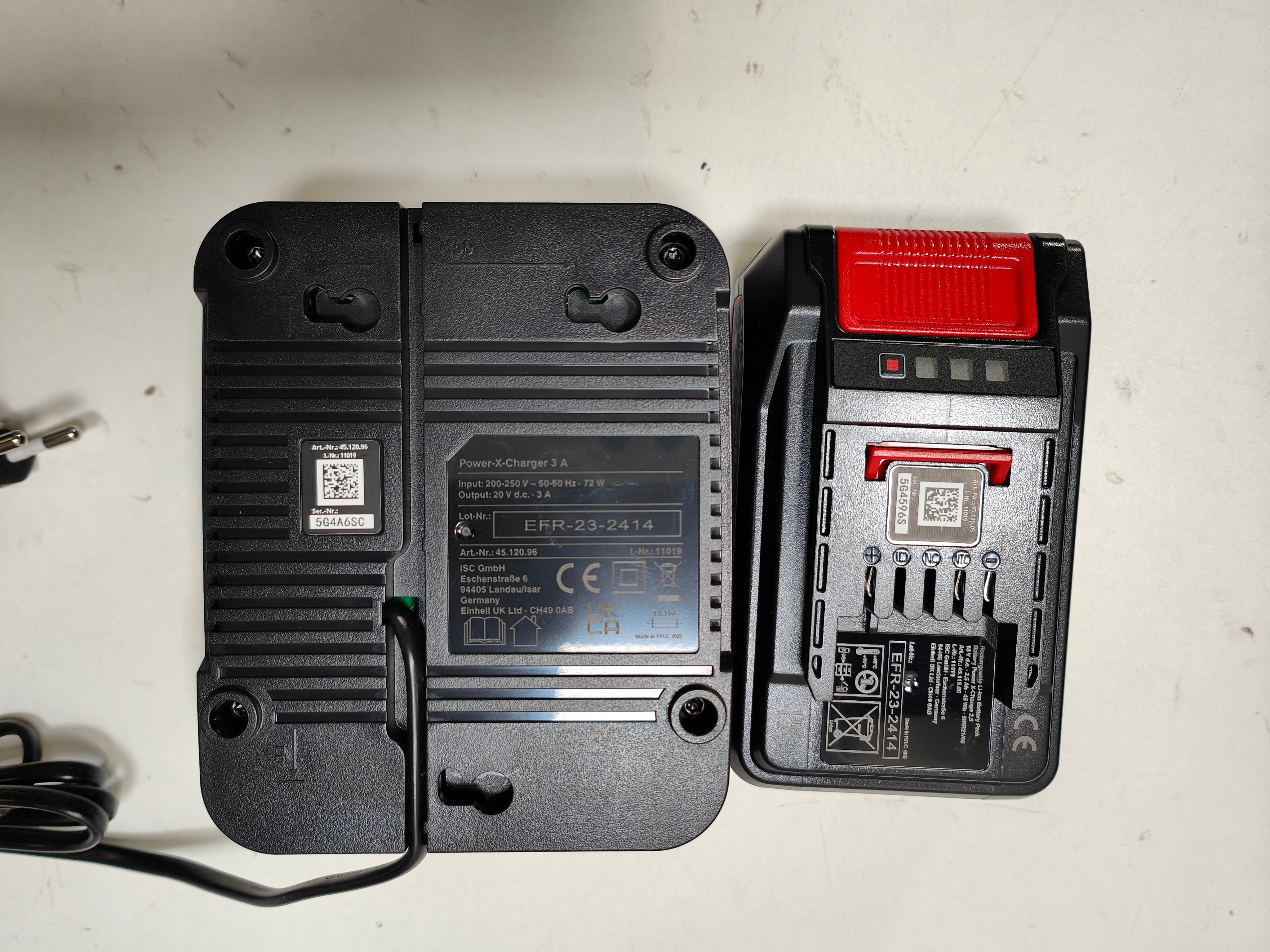 Einhell Power-X-Change 2.5 Ah Battery and Charger
