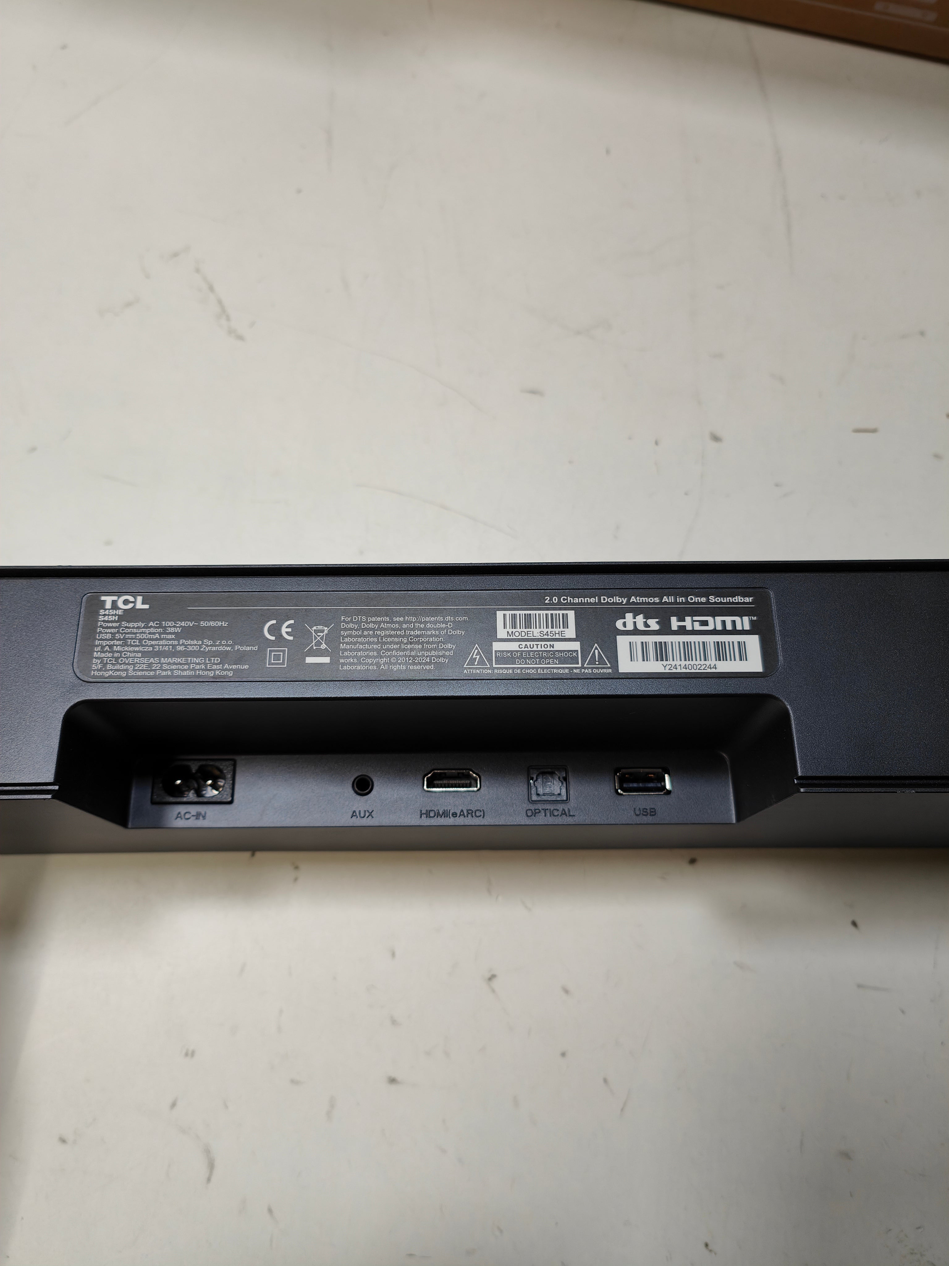 TCL S45H 2.0 Soundbar