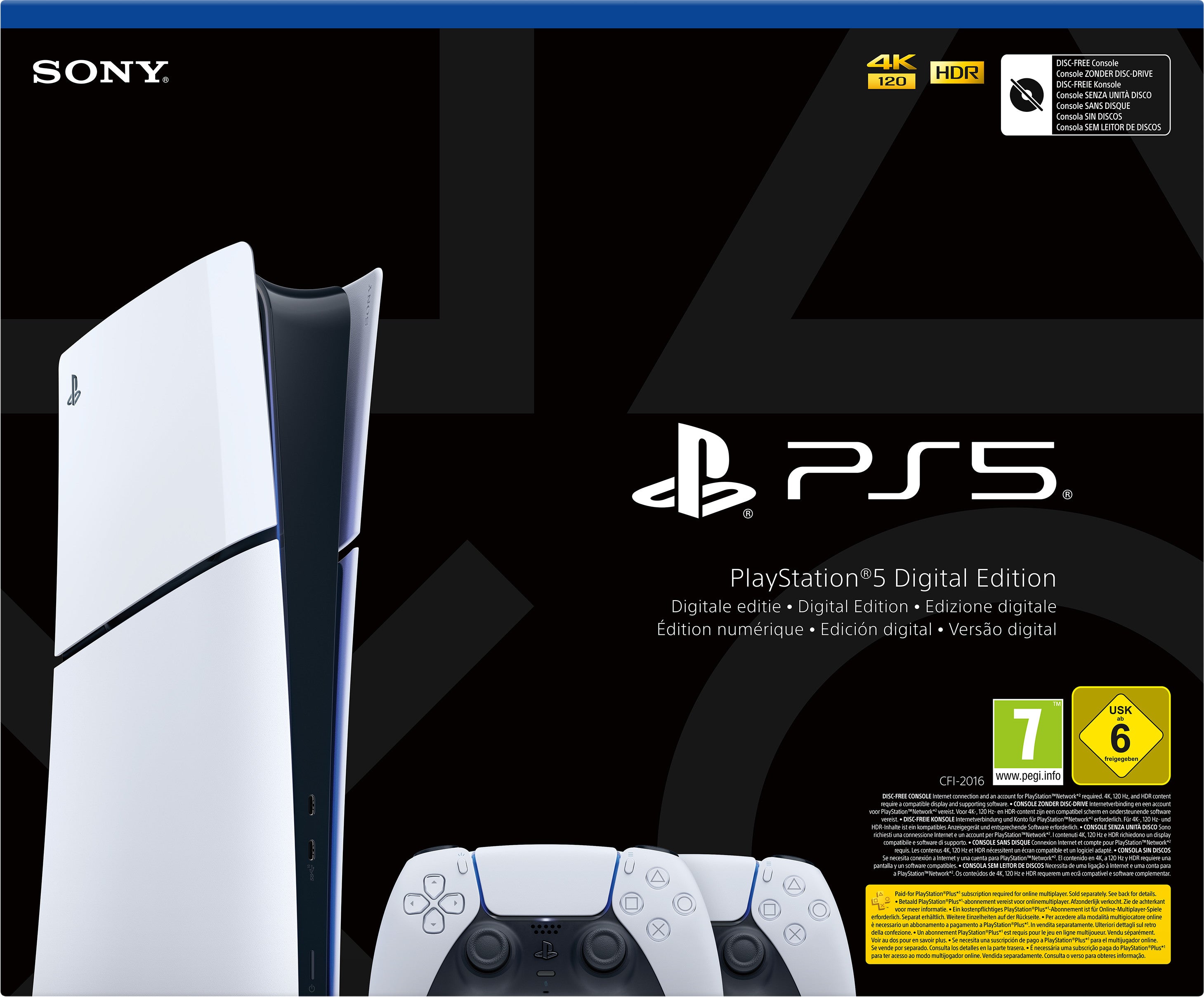 Sony PlayStation 5 Slim Digital Edition + Extra White Controller