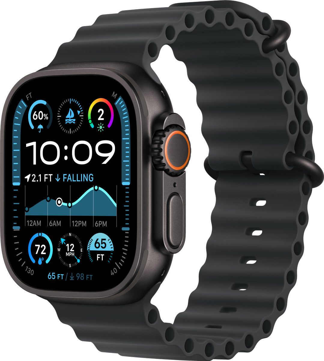 Apple Watch Ultra 2 4G 49mm Schwarz Ocean Band Schwarz
