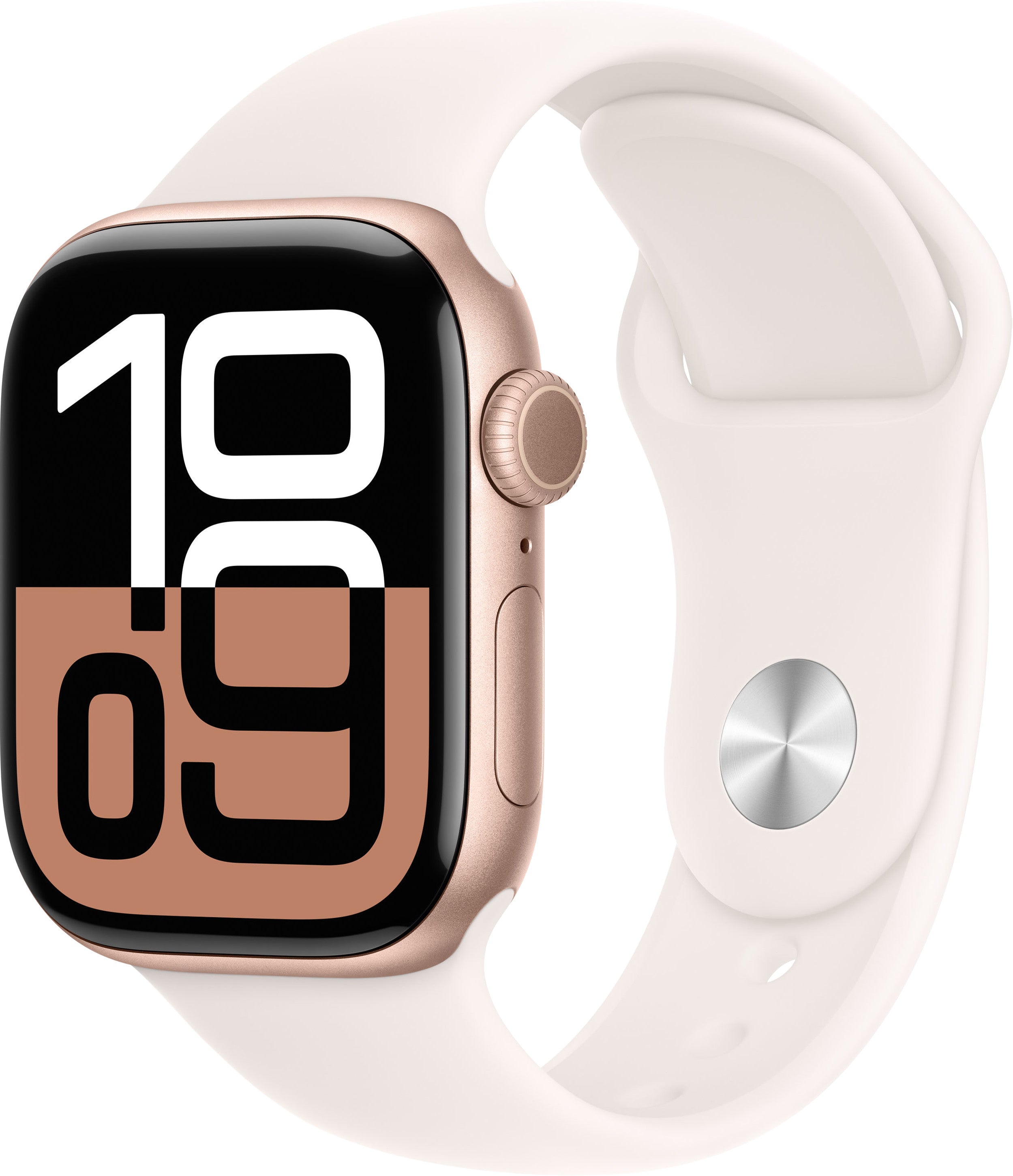 Apple Watch Series 10 42mm Roségold Sportarmband S/M