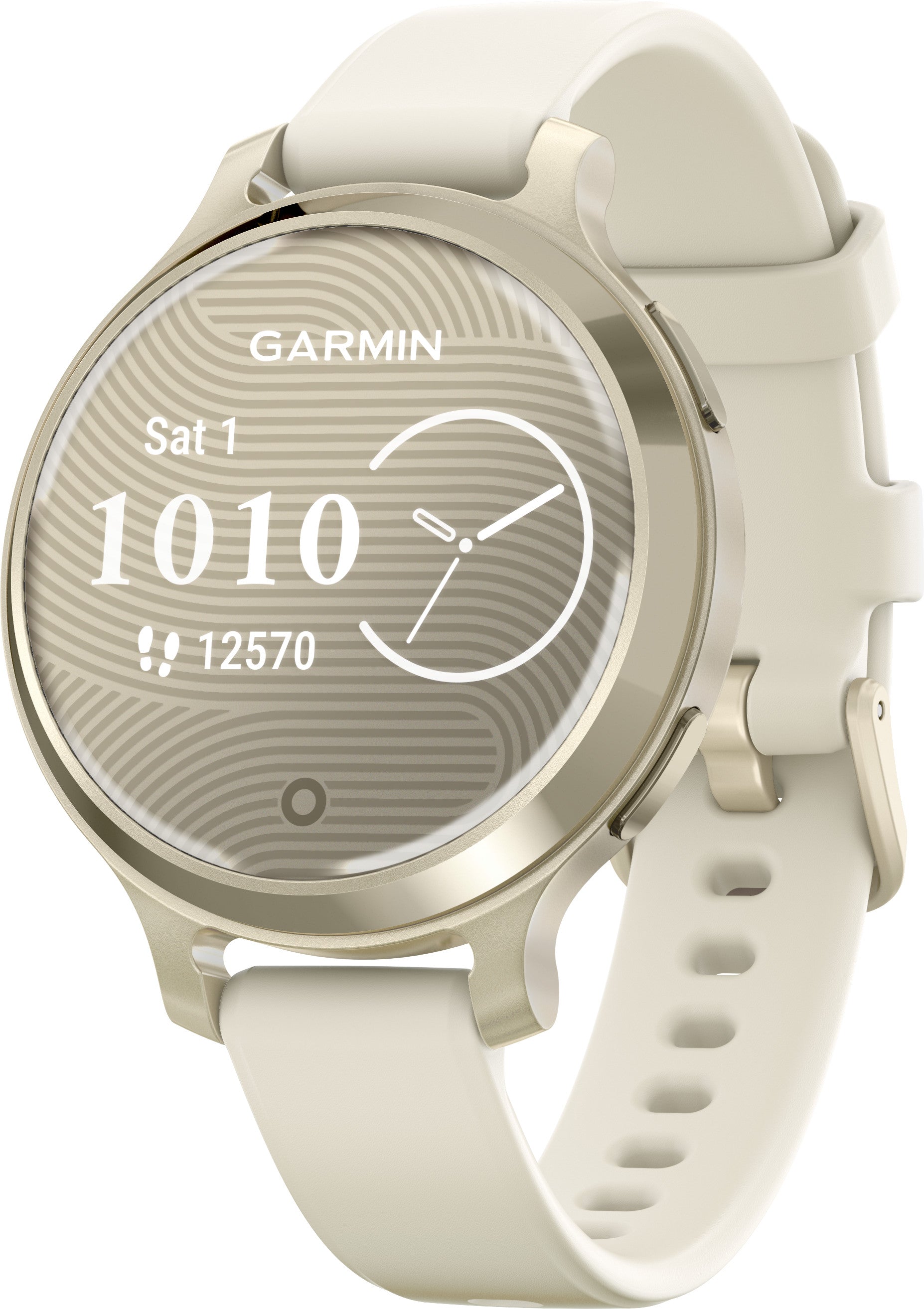 Garmin Lily Active Lunar Gold with Bone Silicone Band