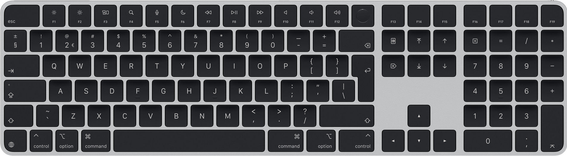 Apple-Tastatur mit numerischem Tastenfeld und Touch ID (2024) QWERTY