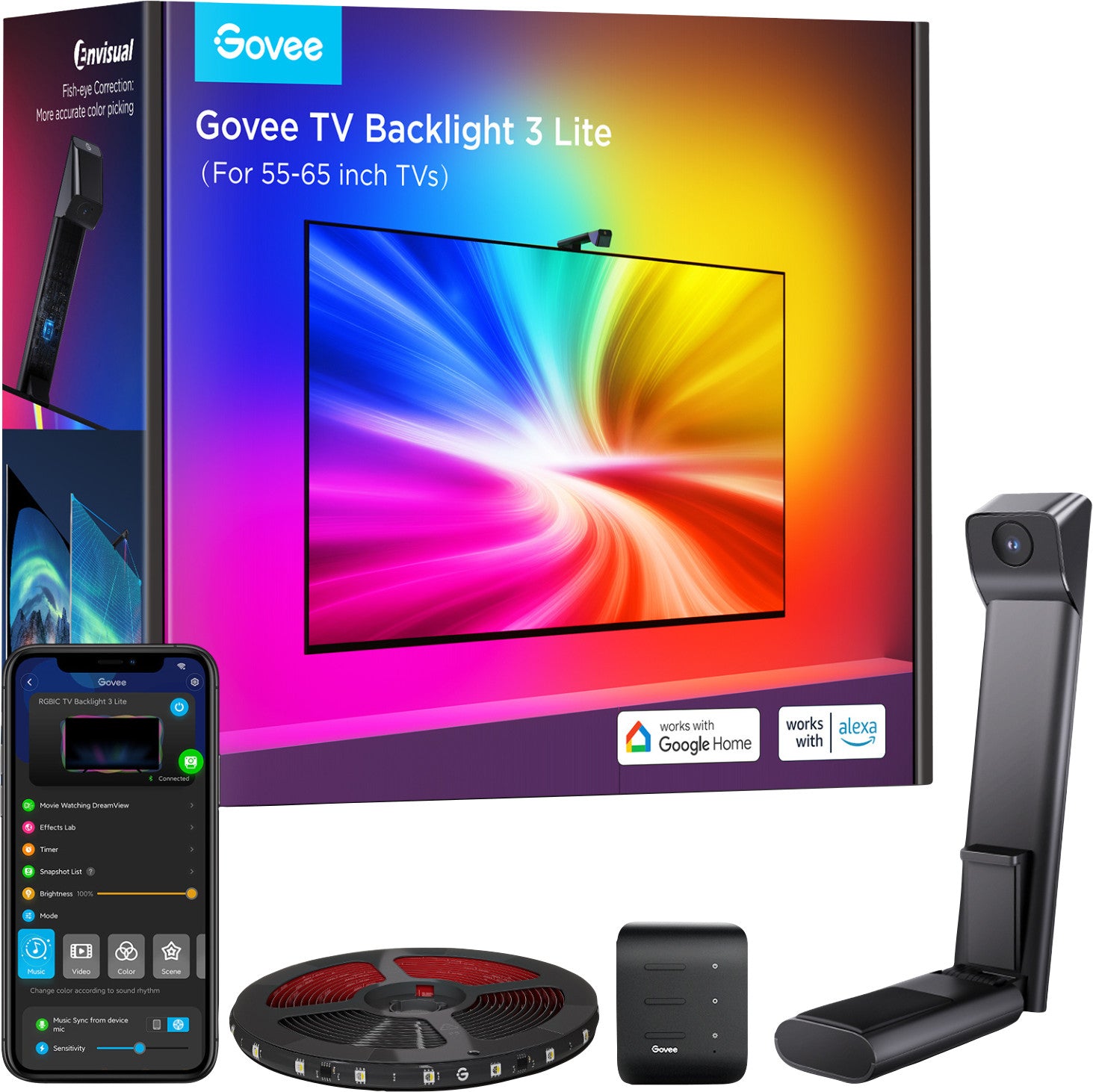 Govee TV-Hintergrundbeleuchtung 3 Lite für 55-65 Zoll Fernseher