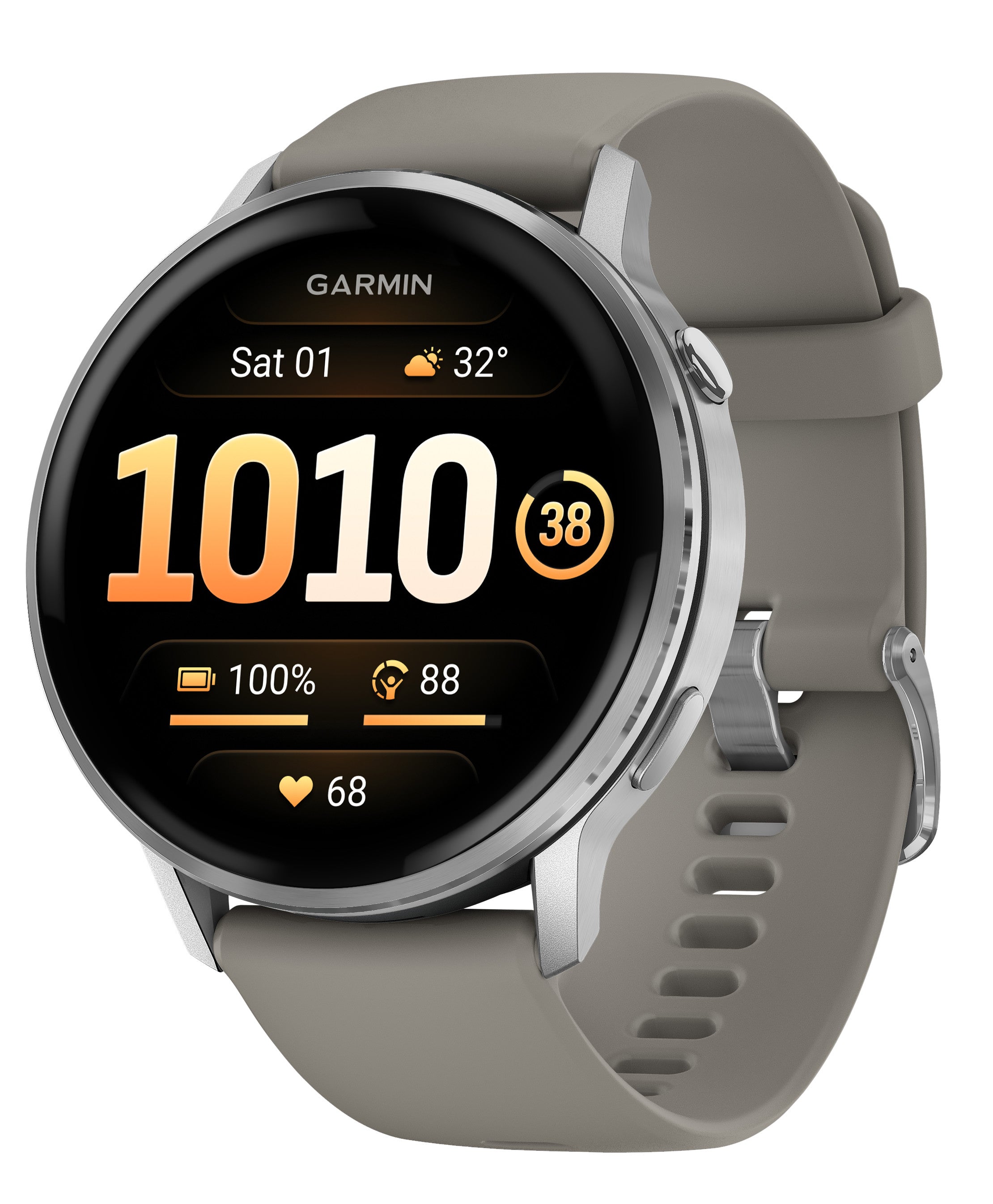 Garmin Venu 4 (45 mm), GPS, Wi-Fi, noir avec argenté et gris, monde entier