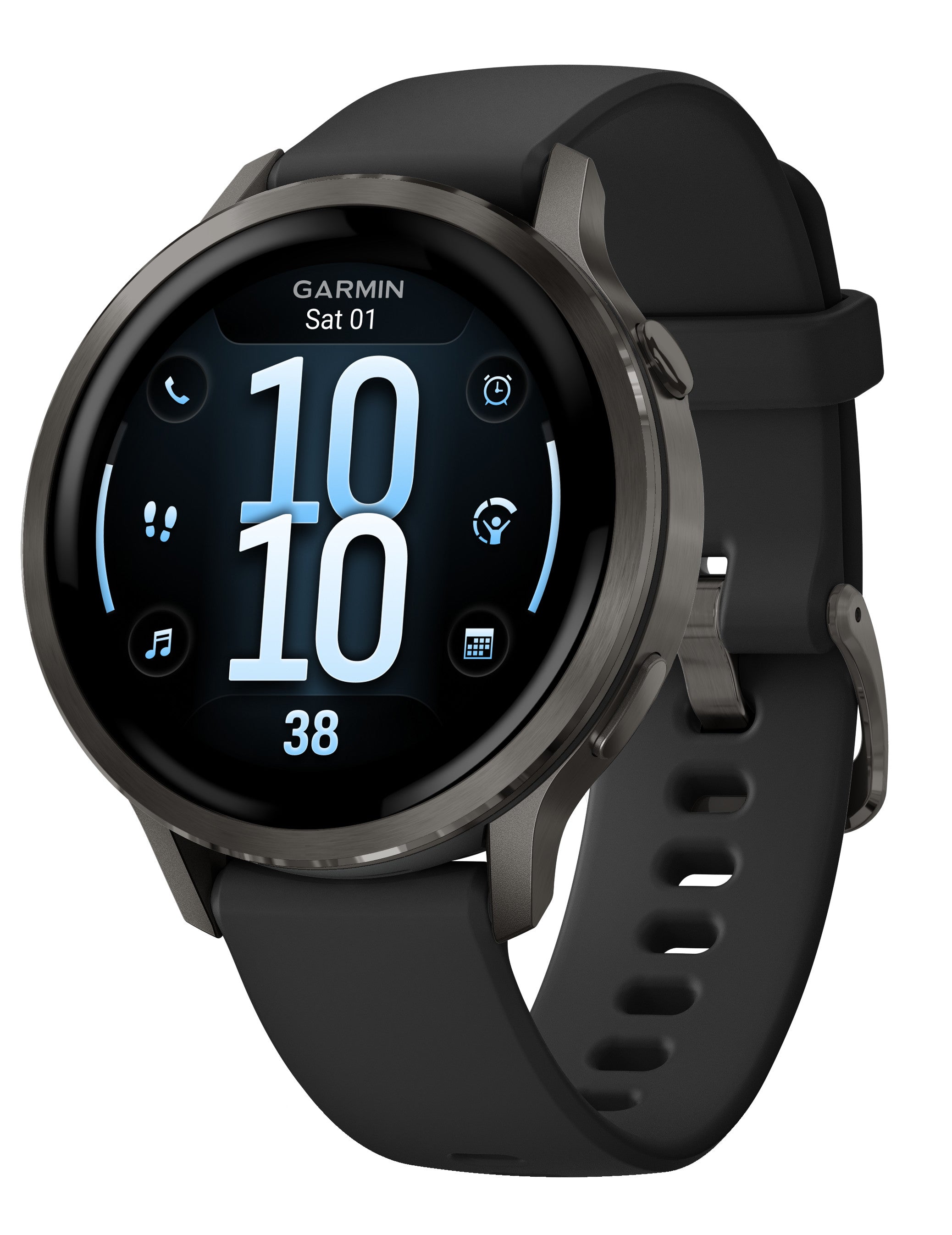 Garmin Venu 4 (41 mm), GPS, Wi-Fi, noir avec ardoise + noir, WW