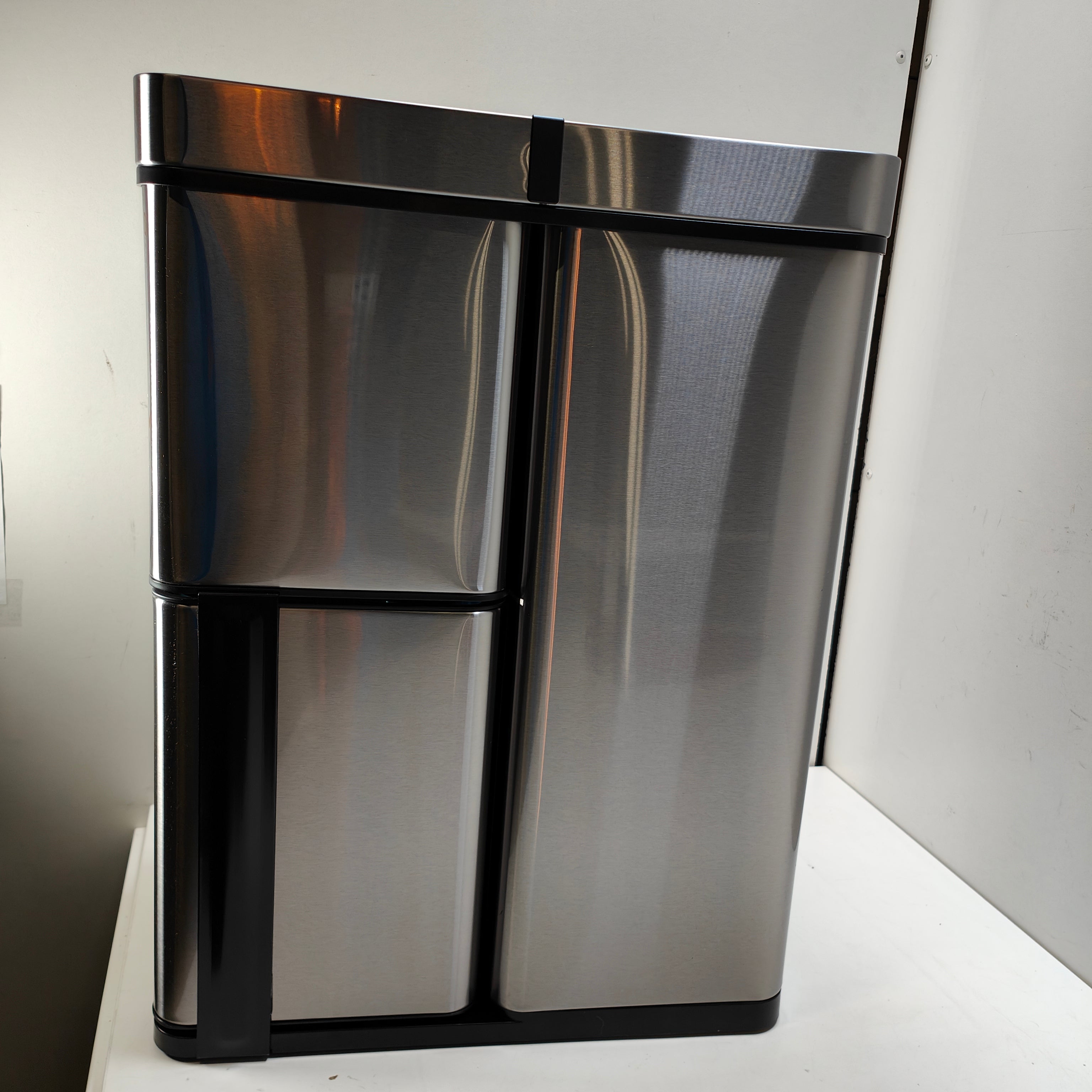 Poubelle à capteur EKO Mirage Plus 30+15+15L inox mat