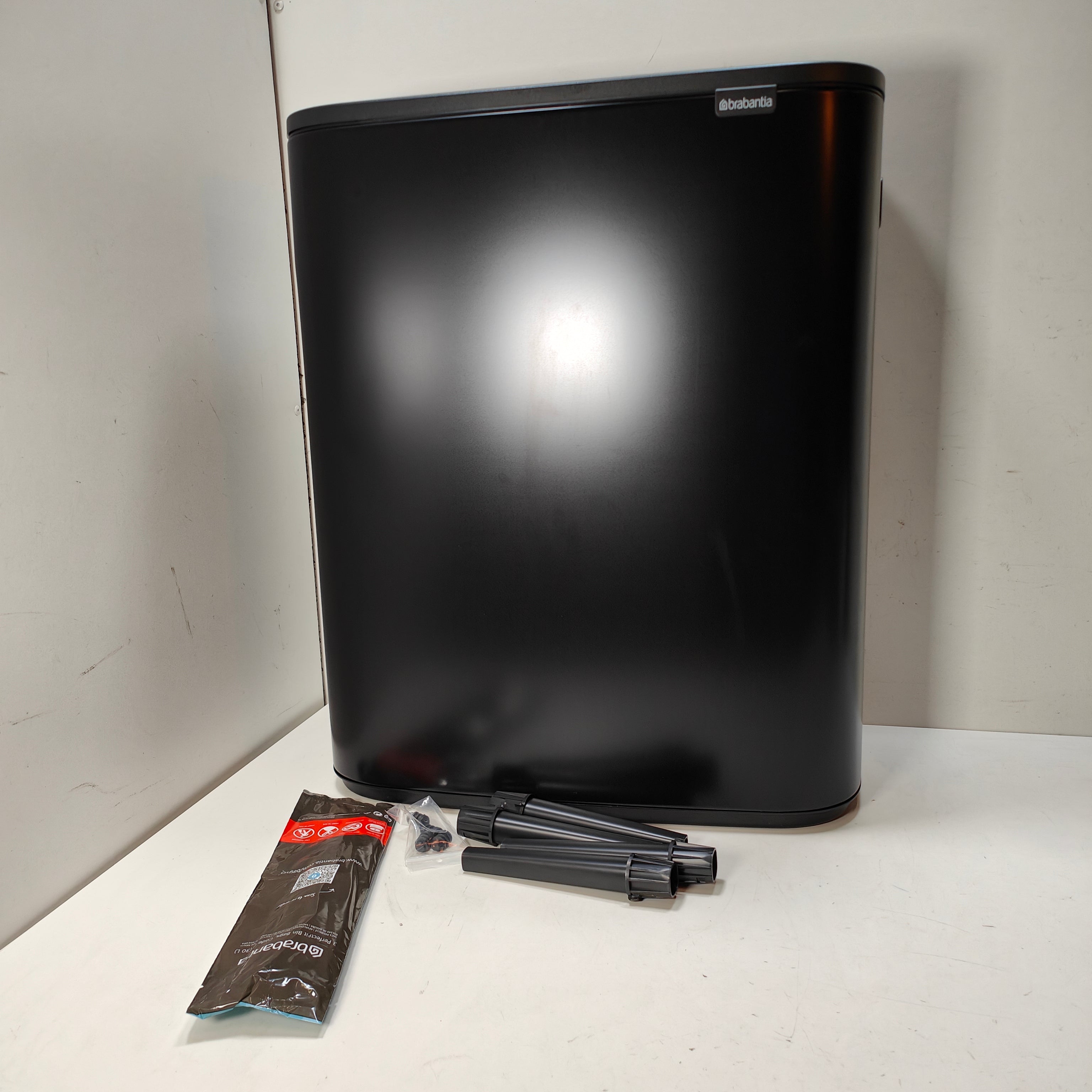 Brabantia Bo Touch Bin Hi afvalemmer 2 x 30 liter zwart