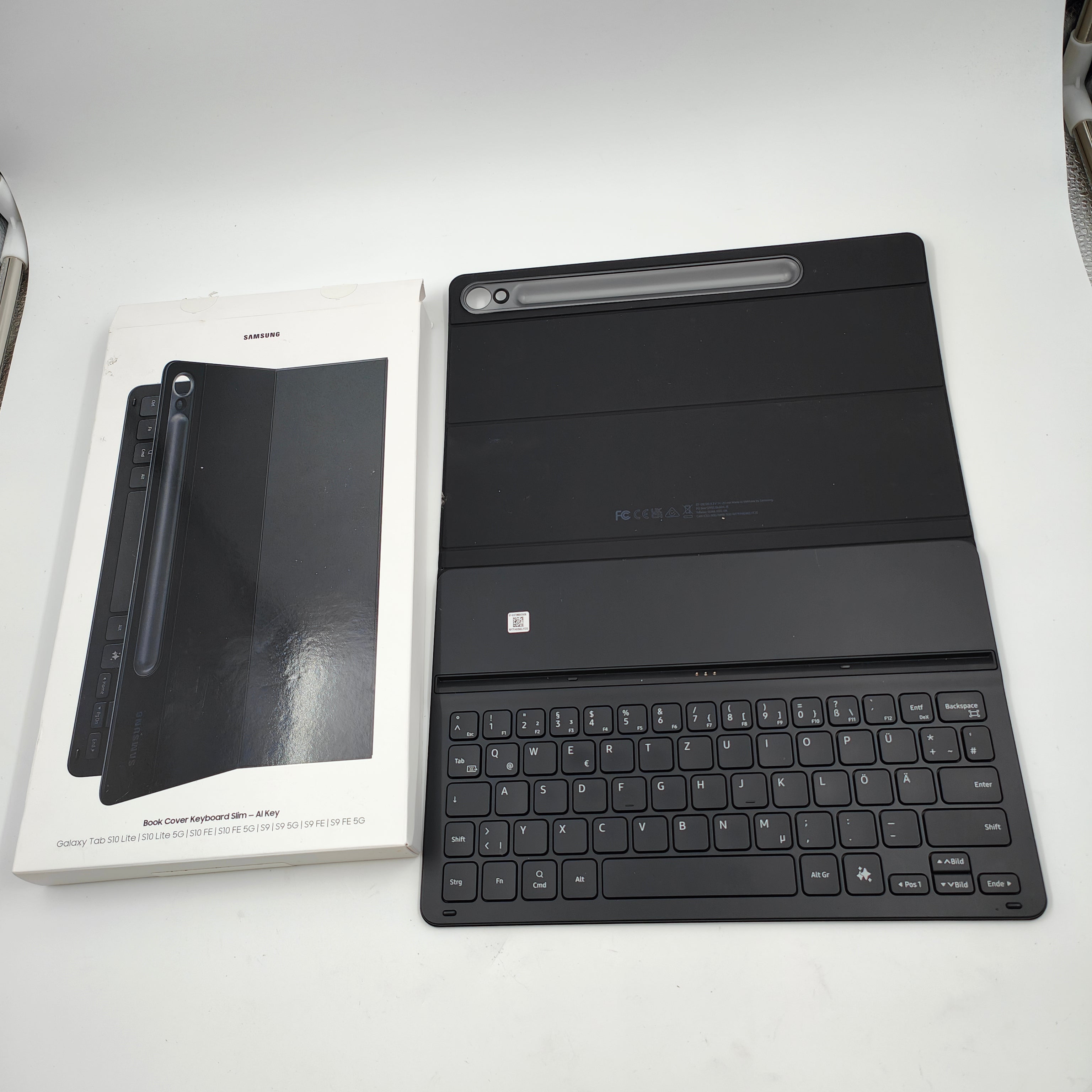 Samsung Tab S9/S9 FE Slim Tastaturhülle Schwarz Qwertz