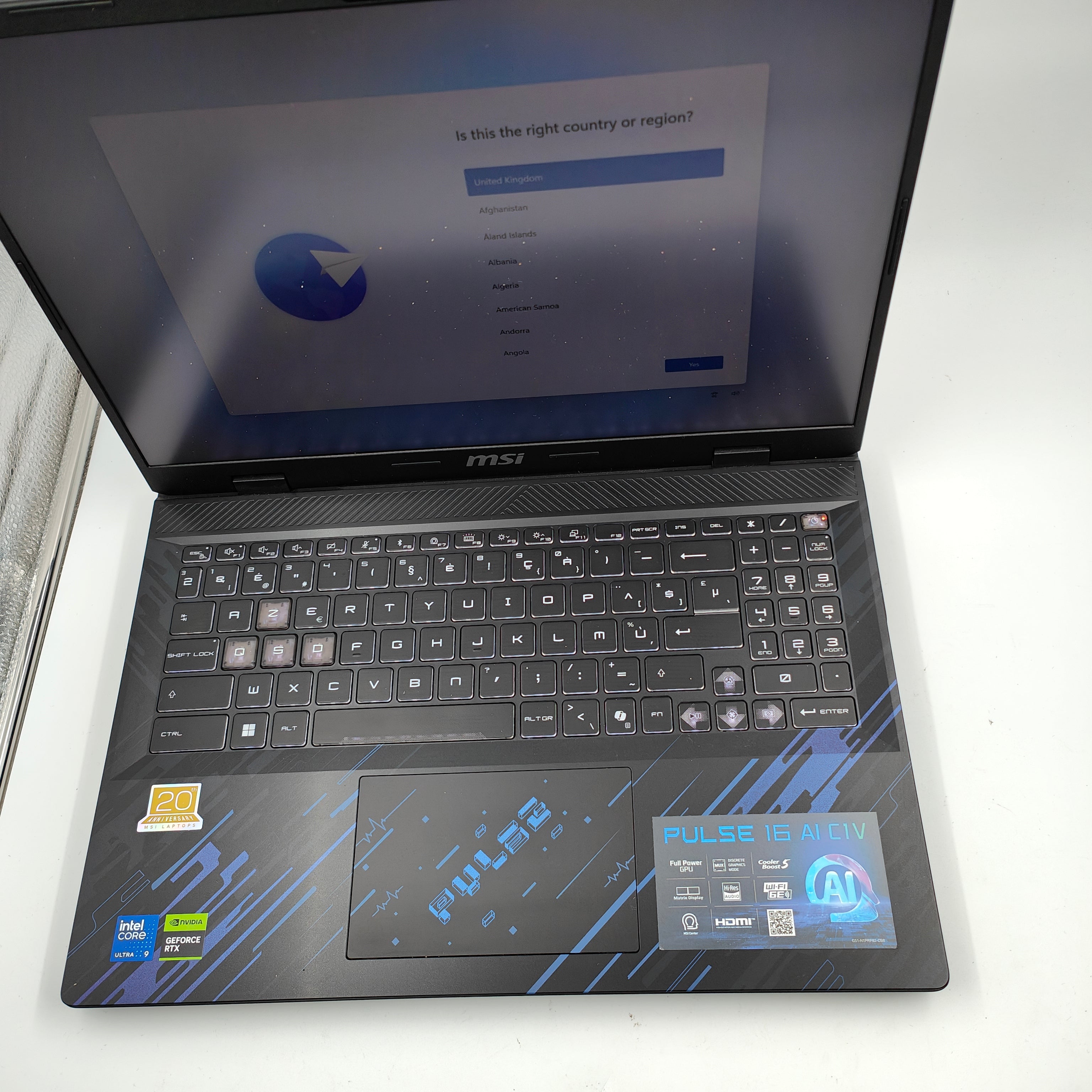 MSI Pulse 16 AI C1VGKG-052BE AZERTY