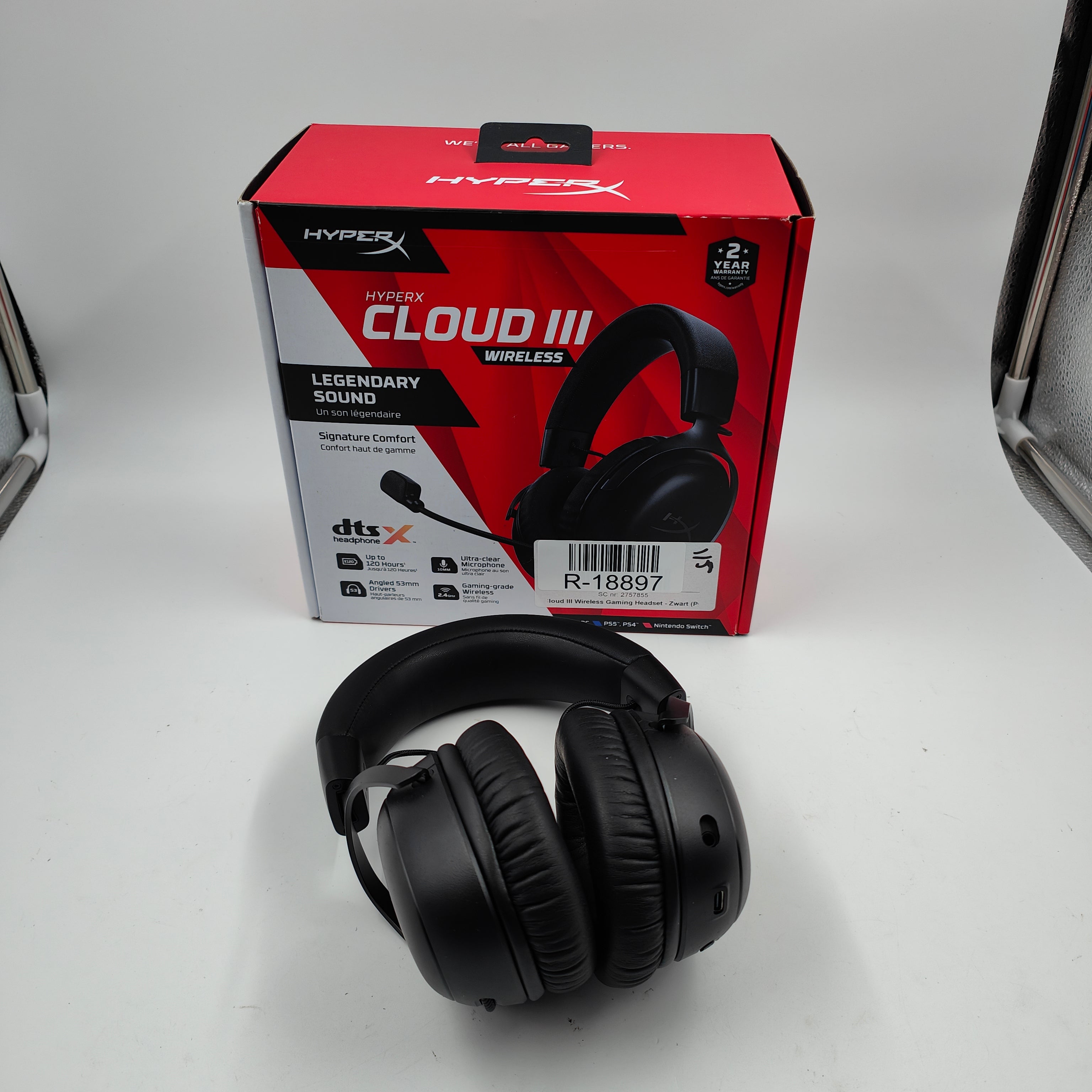HyperX Cloud III Wireless Gaming Headset - Zwart (PC, PS5, PS4)