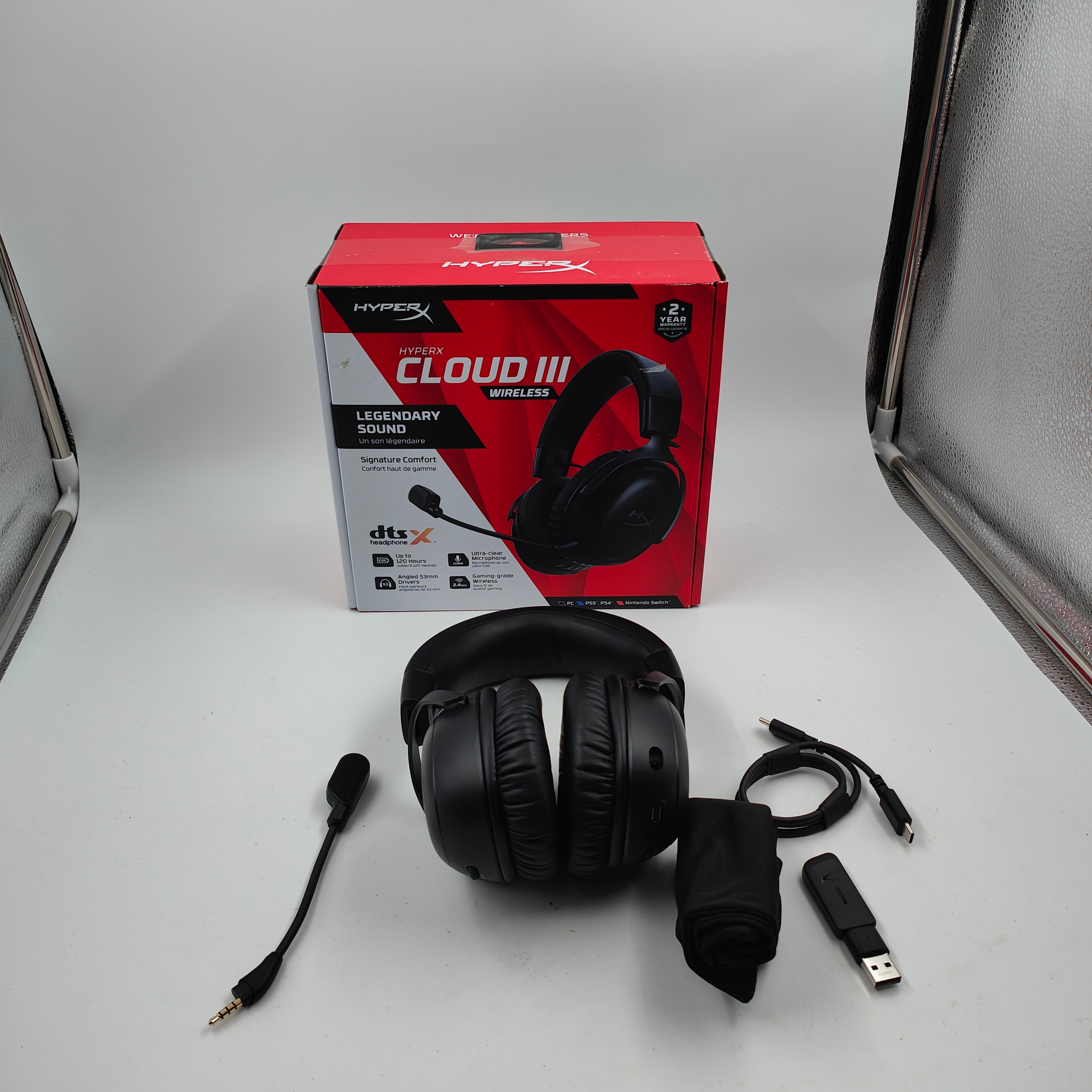 HyperX Cloud III Wireless Gaming Headset - Zwart (PC, PS5, PS4)